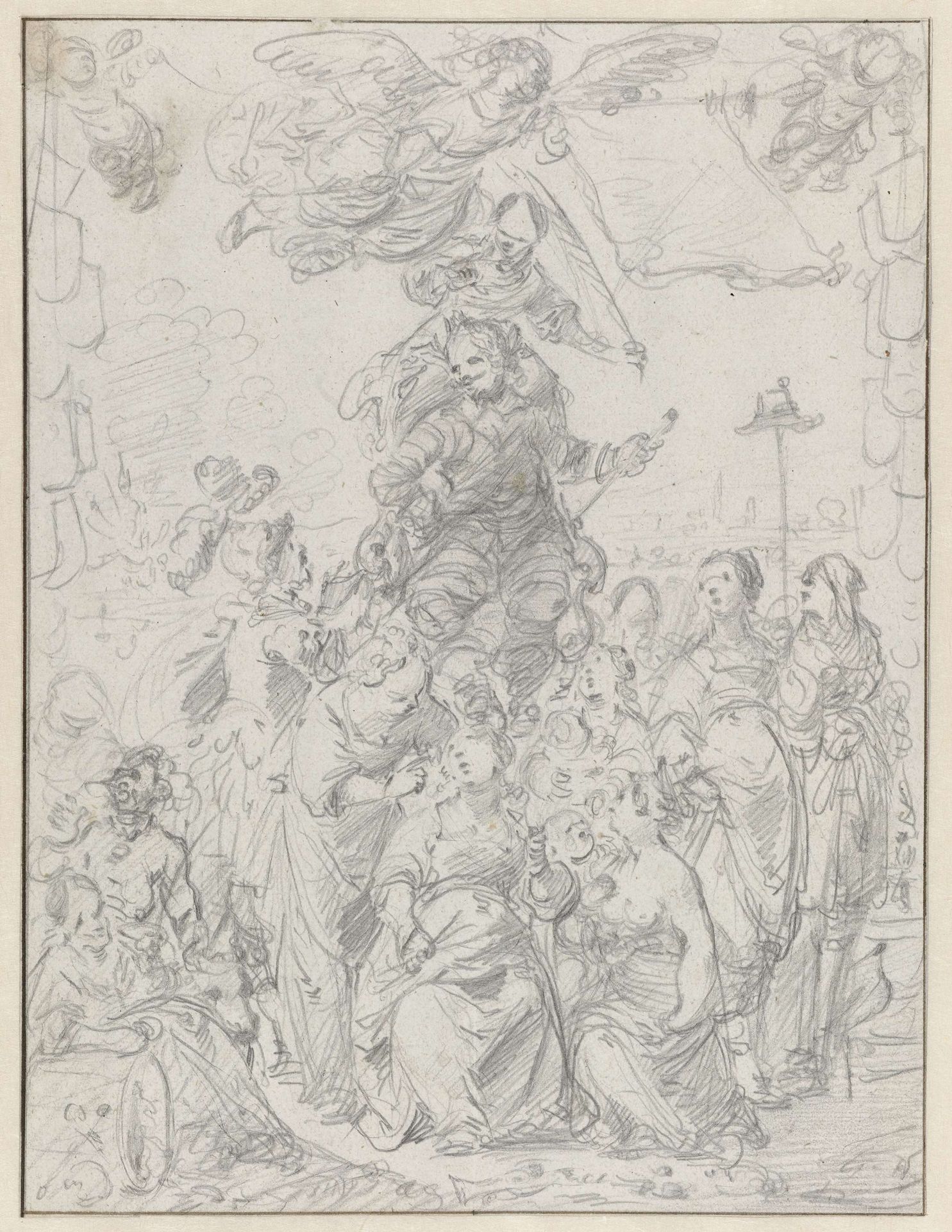 Frontispiece Design Sketch for Frederick Hendrick van Nassauw by Pieter Jansz.