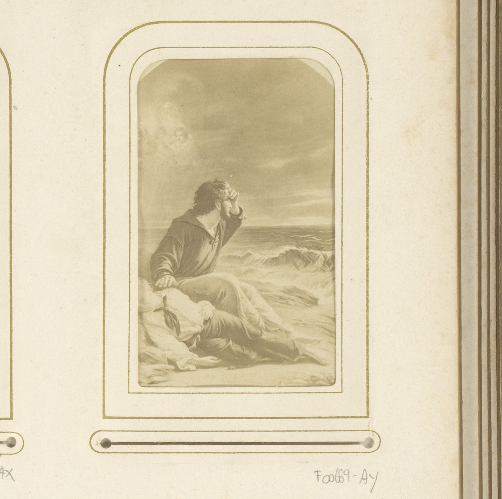 Fotoreproductie van een prent van The Sailor Boy's Dream of Home door vermoedelijk Thomas Brooks by Anonymous