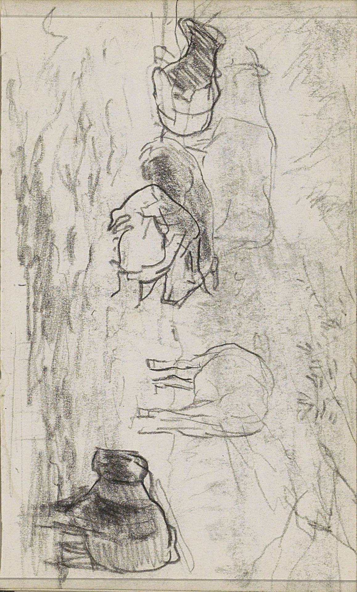 Koeien in een weide aan een waterkant by Anton Mauve