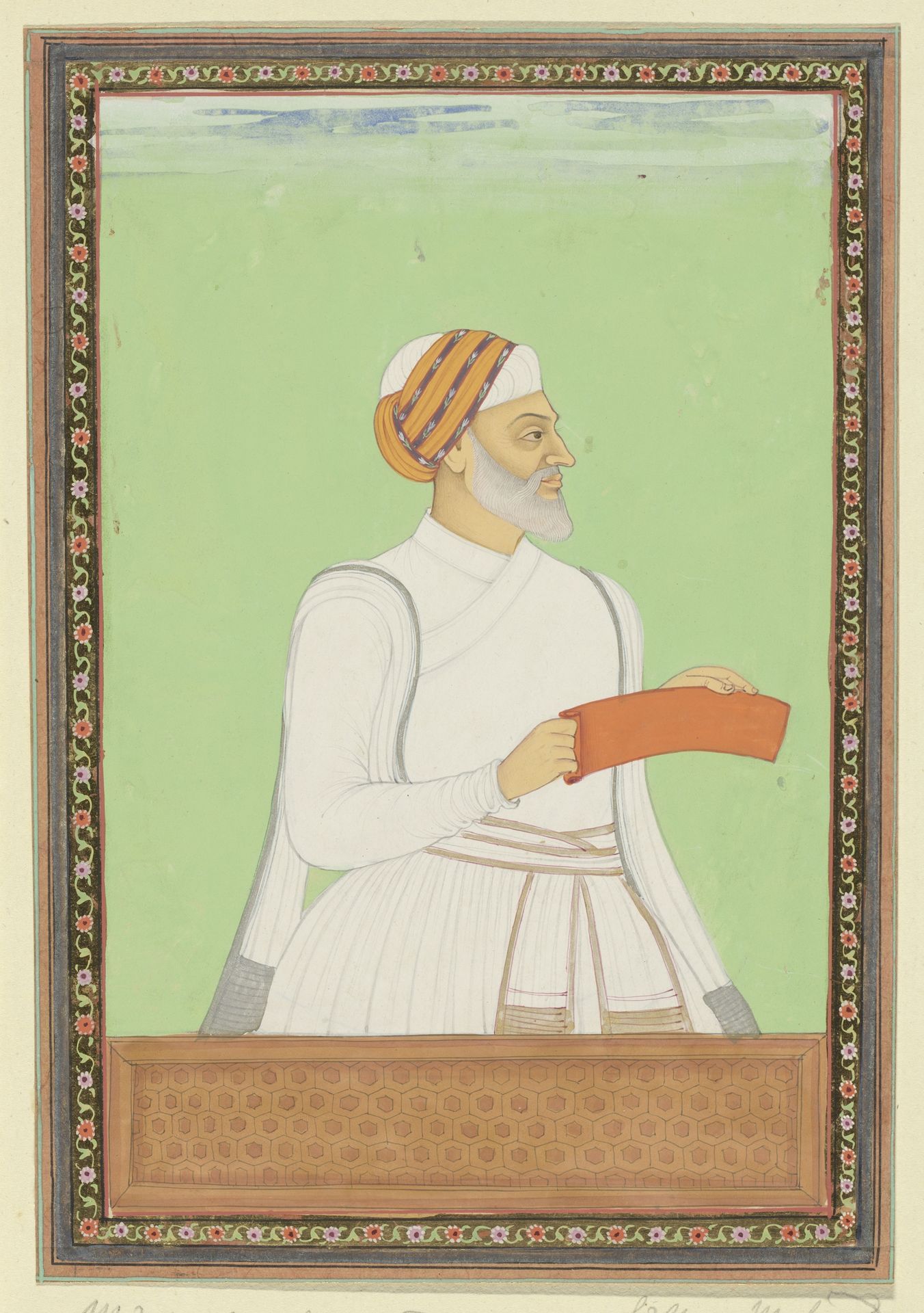 Portret van Mustafa Khan, die de opperbevelhebber van Sultan Mahmud is geweest by Anonymous
