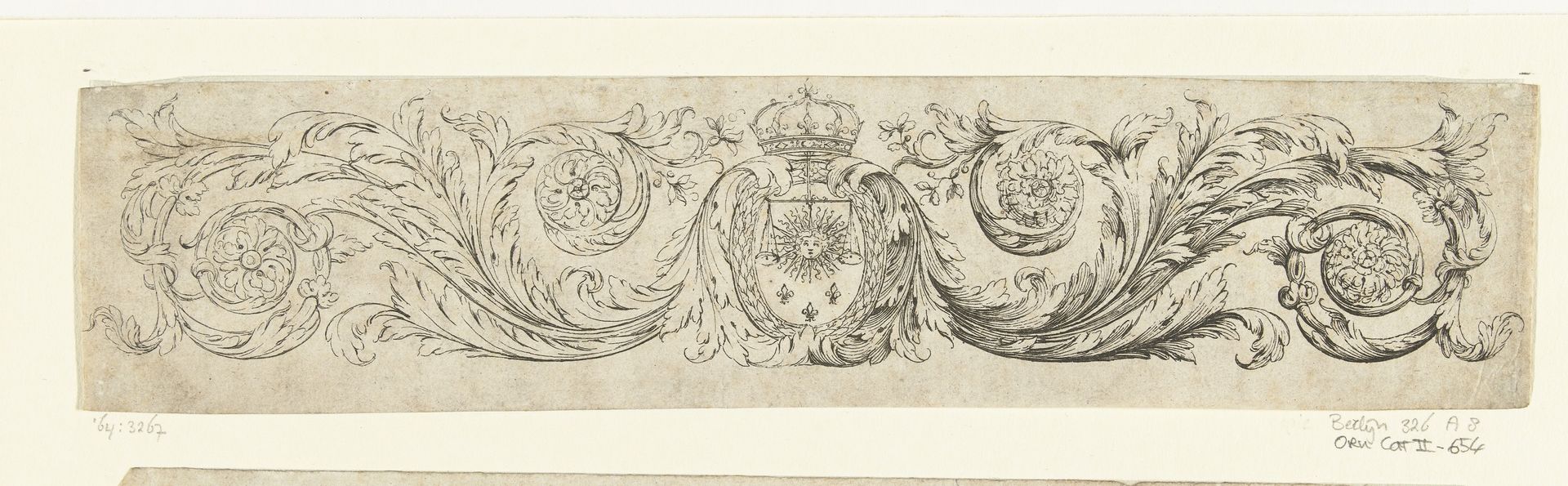 Twee bladranken met rozetten by Paul Androuet Ducerceau