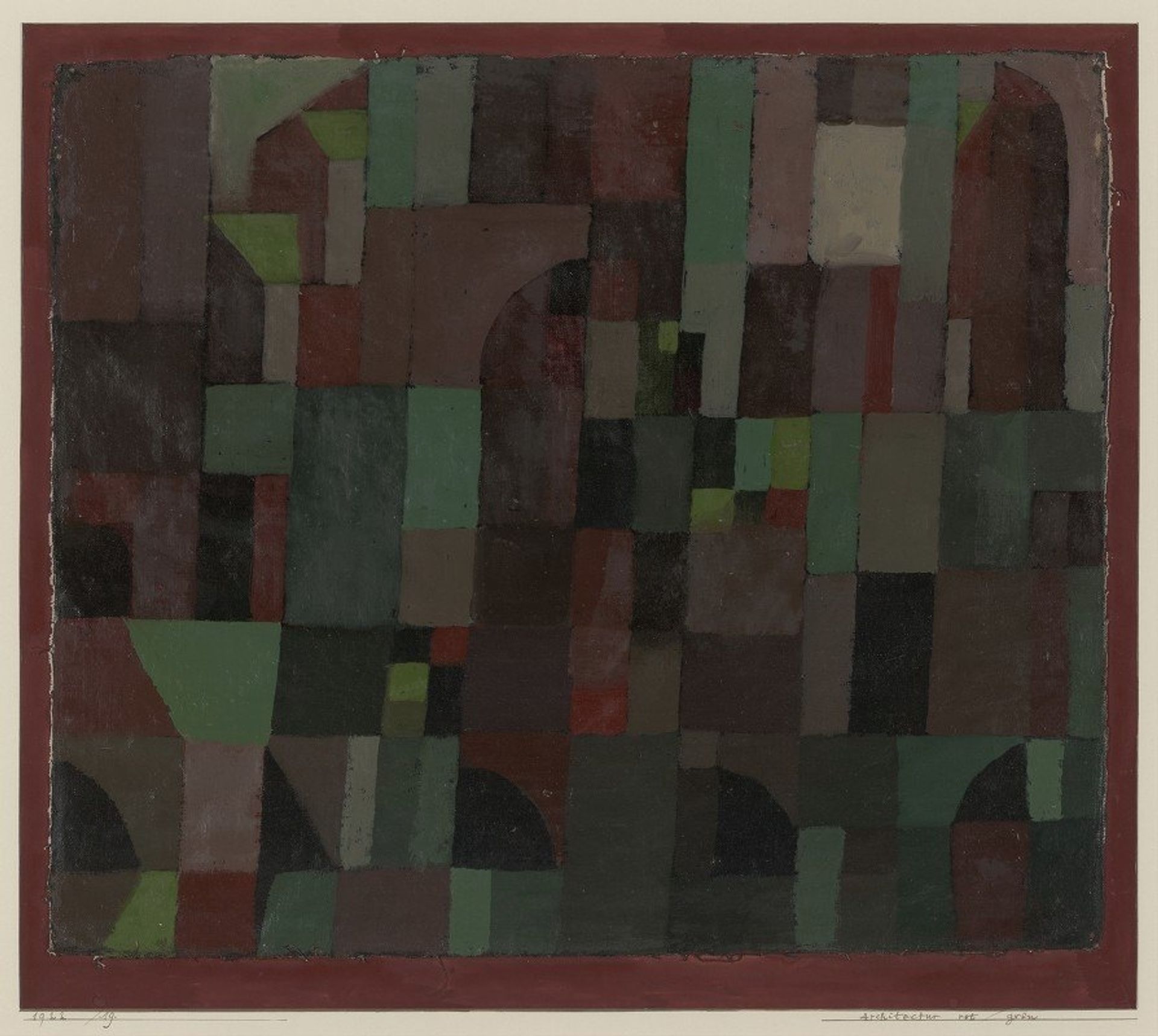 Red,Green Architecture by Paul Klee