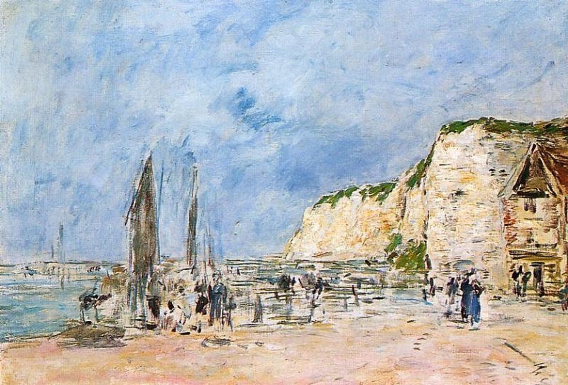 The Cliffs at Dieppe and the 'Petit Paris' by Eugène Boudin