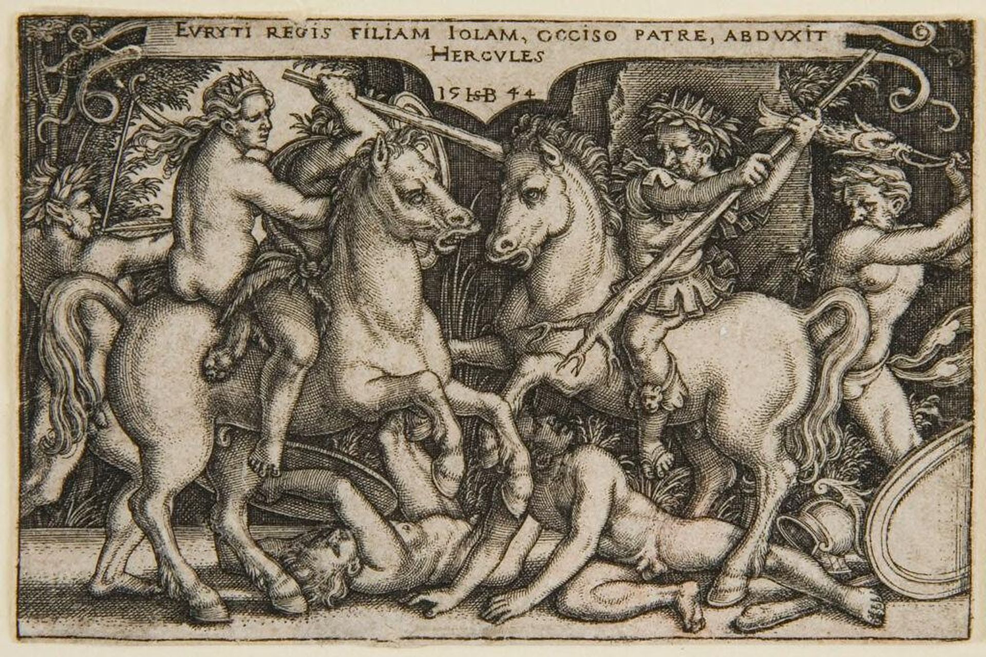 Hercules Carries Off Iole by Sebald Beham