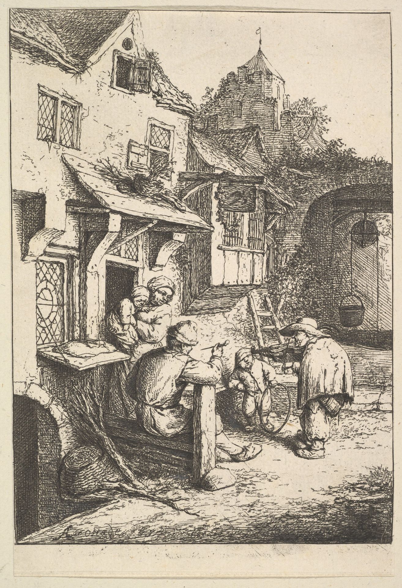 The Humpbacked Violinist by Adriaen van Ostade