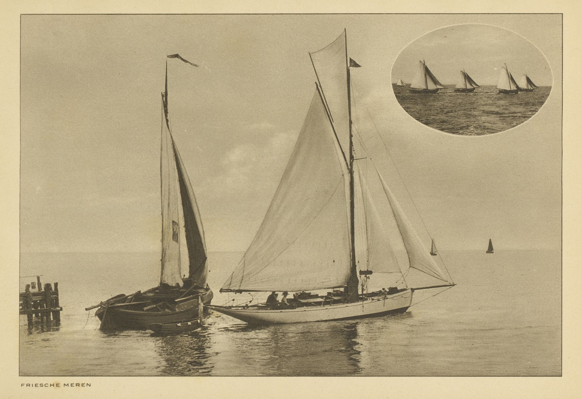 Zeilschepen op de Friese meren by Anonymous