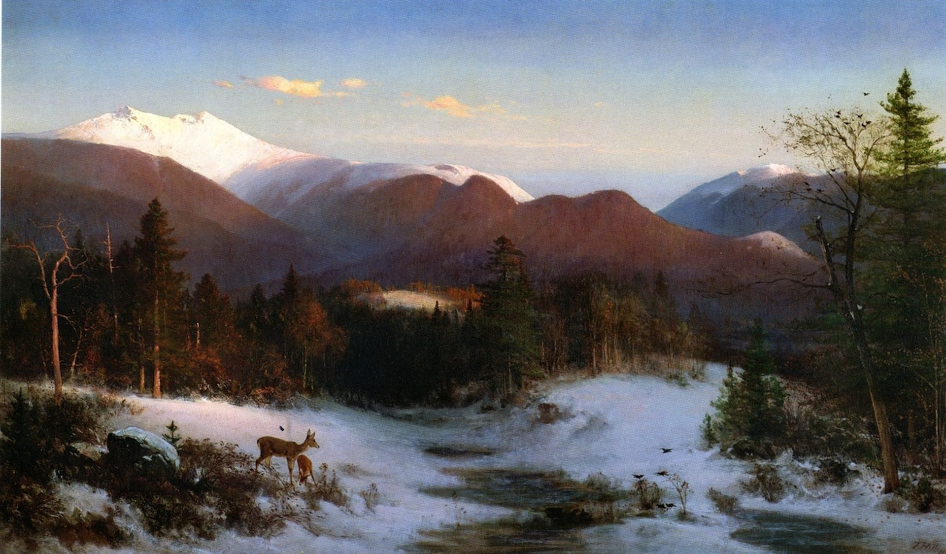 Mount Lafayette in Winter by Thomas Hill