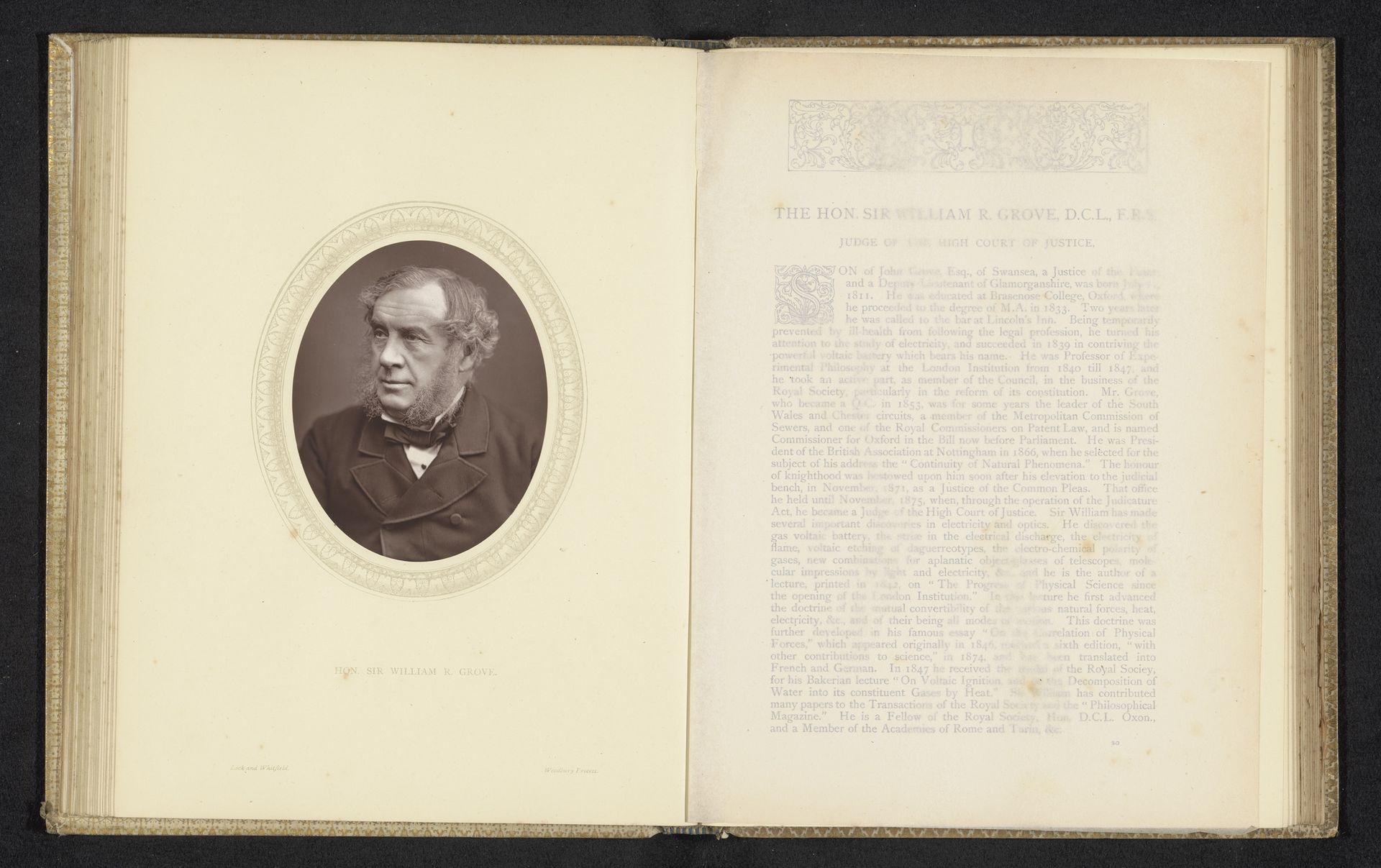 Hon. Sir William R. Grove by Lock & Whitfield