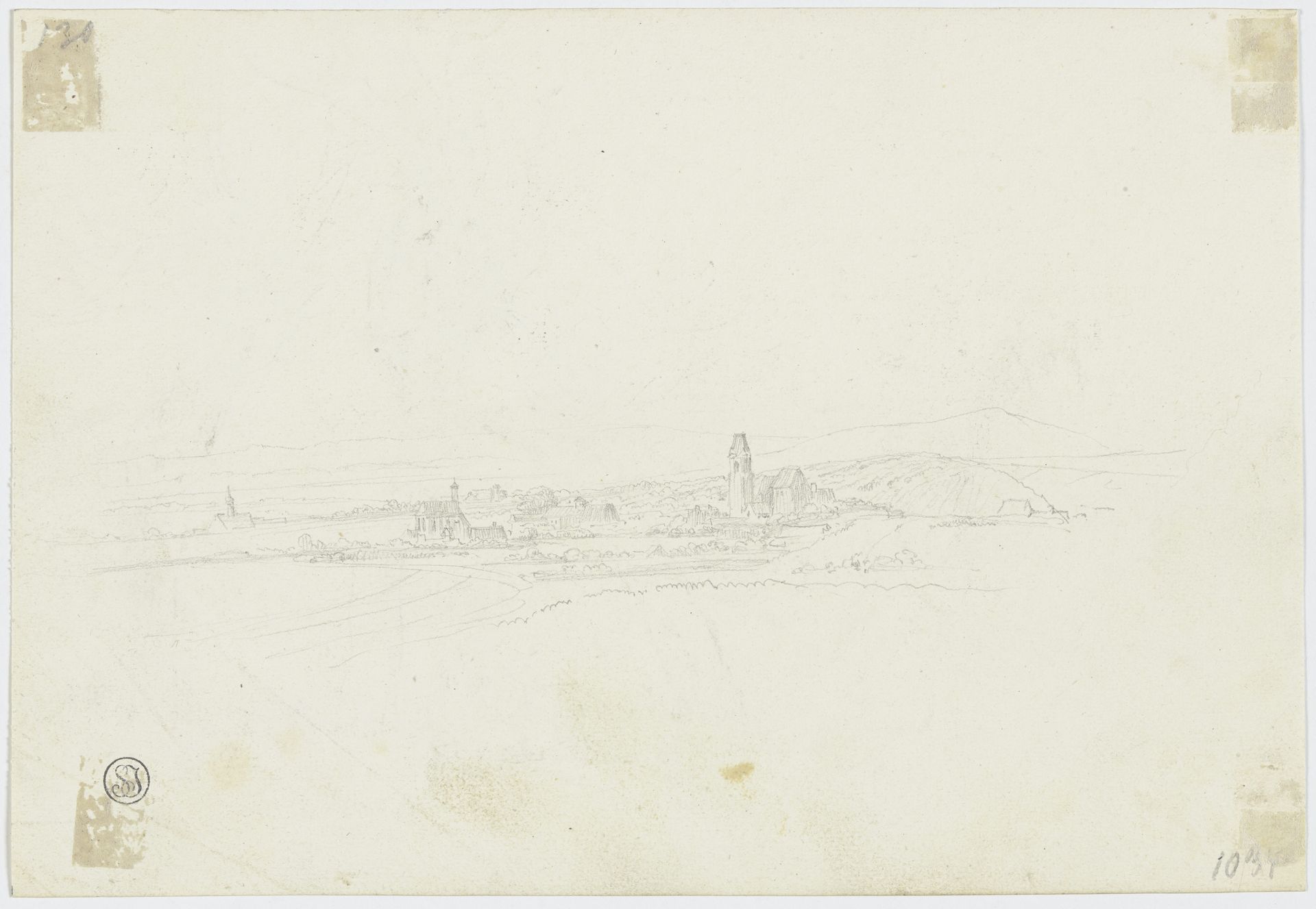 Landscape with church by Johann Christoph Erhard