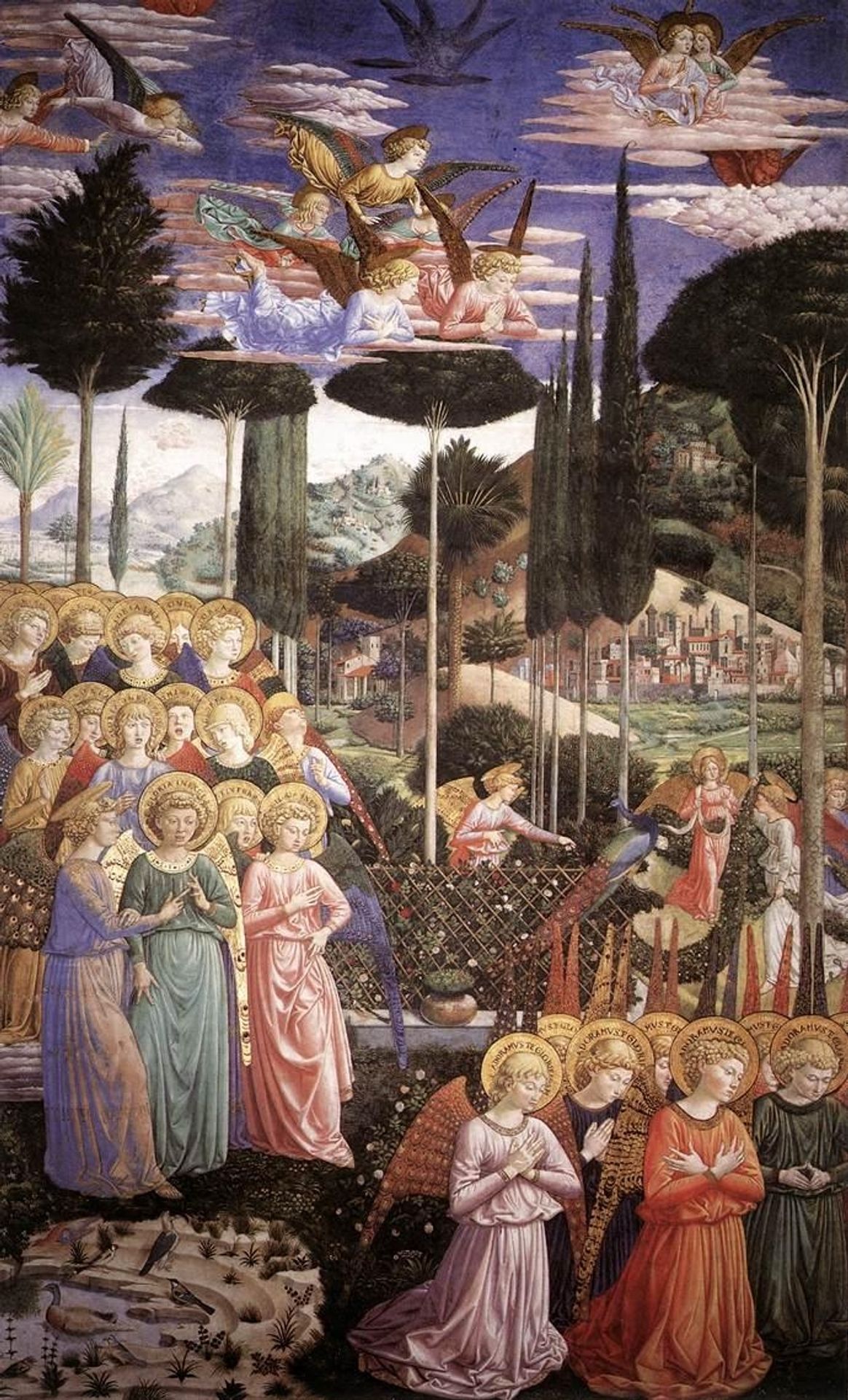 Angels Worshipping (detail) by Benozzo Gozzoli