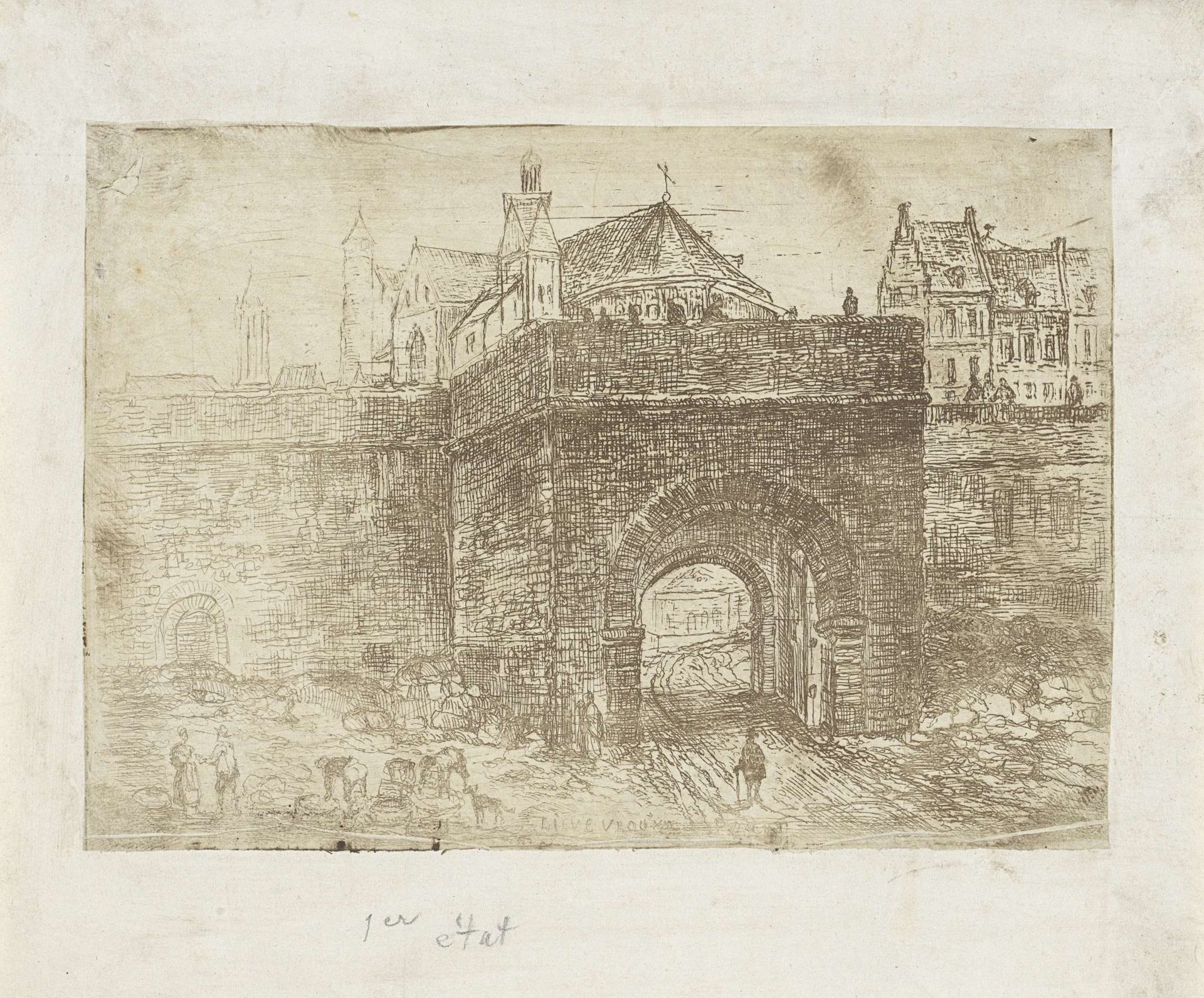 Onze-Lieve-Vrouwepoort te Maastricht by Alexander Schaepkens