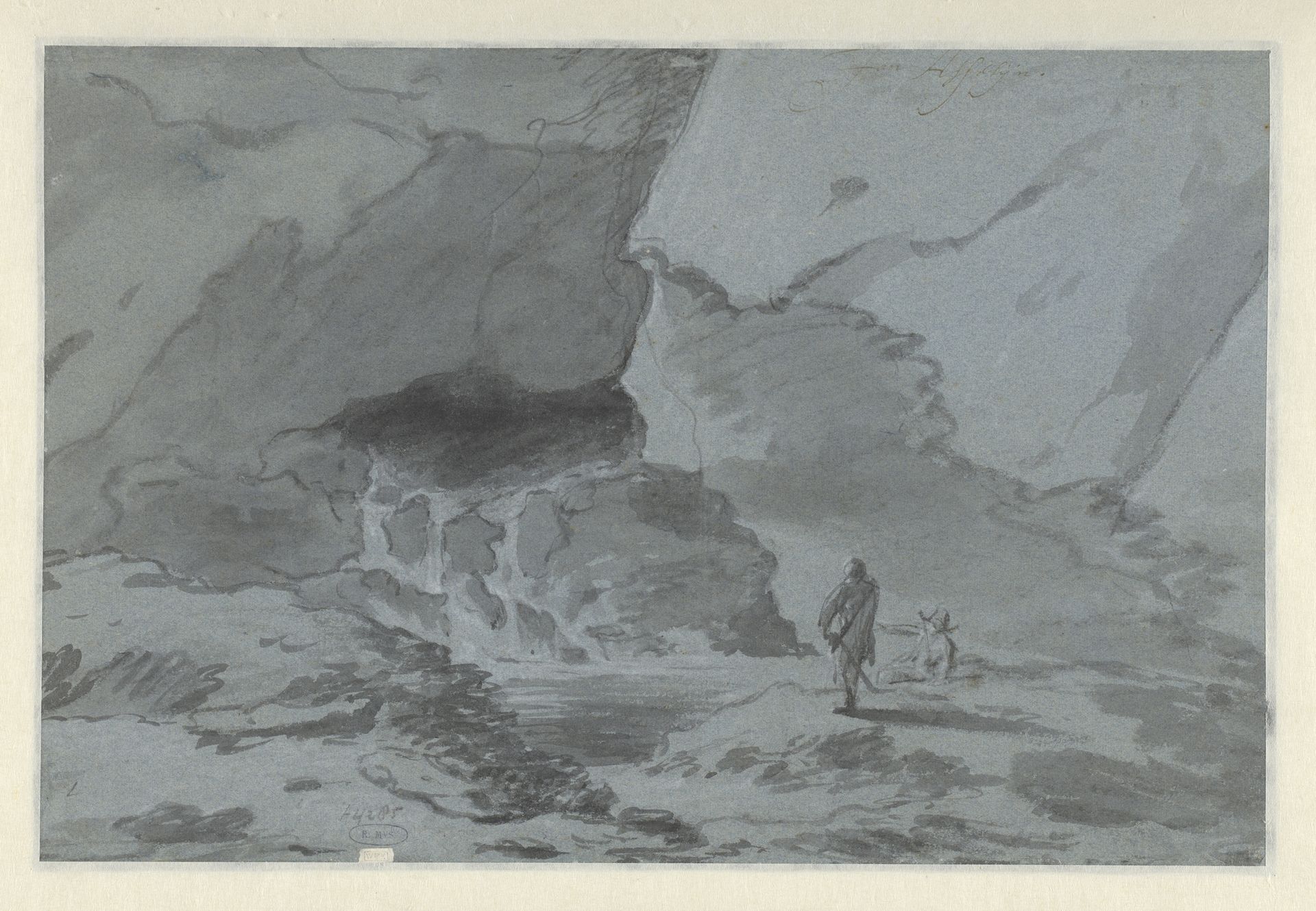 Two Travellers in a Subterranean Grotto by Jan Asselijn