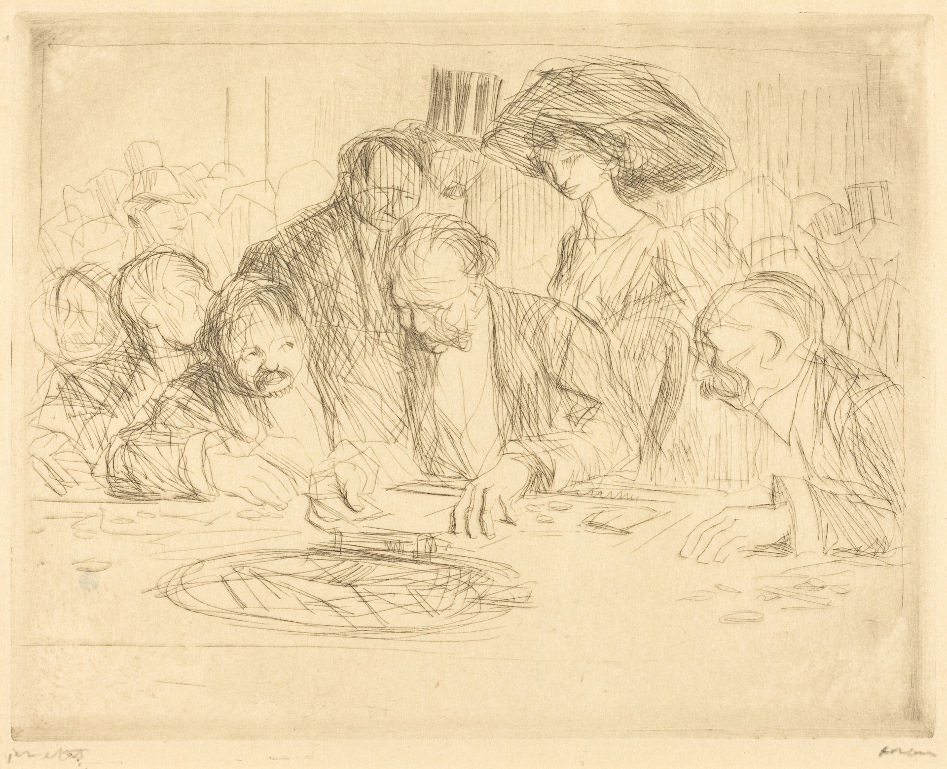 At the Gambling Table (second plate) by Jean-Louis Forain