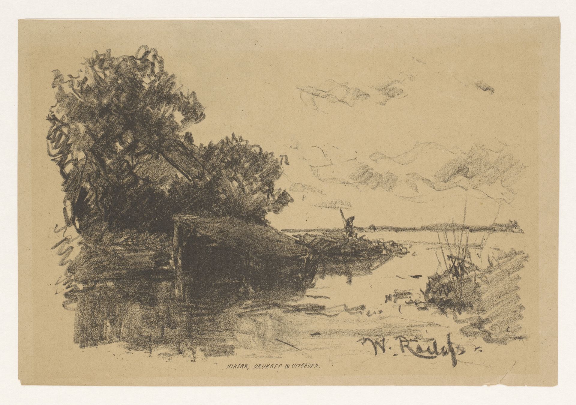 Polderlandschap by Willem Roelofs
