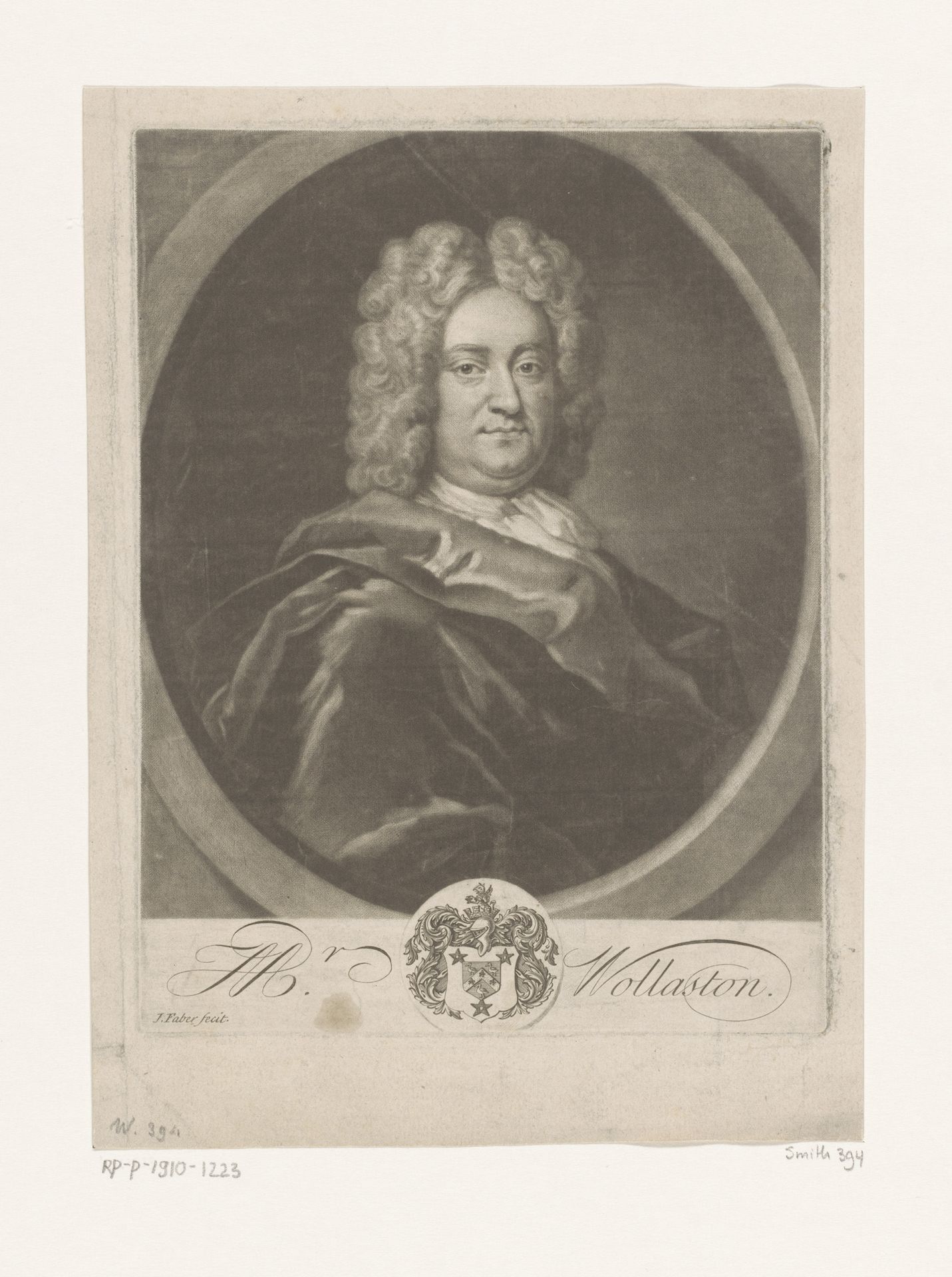 Portret van William Wollaston by John (II) Faber