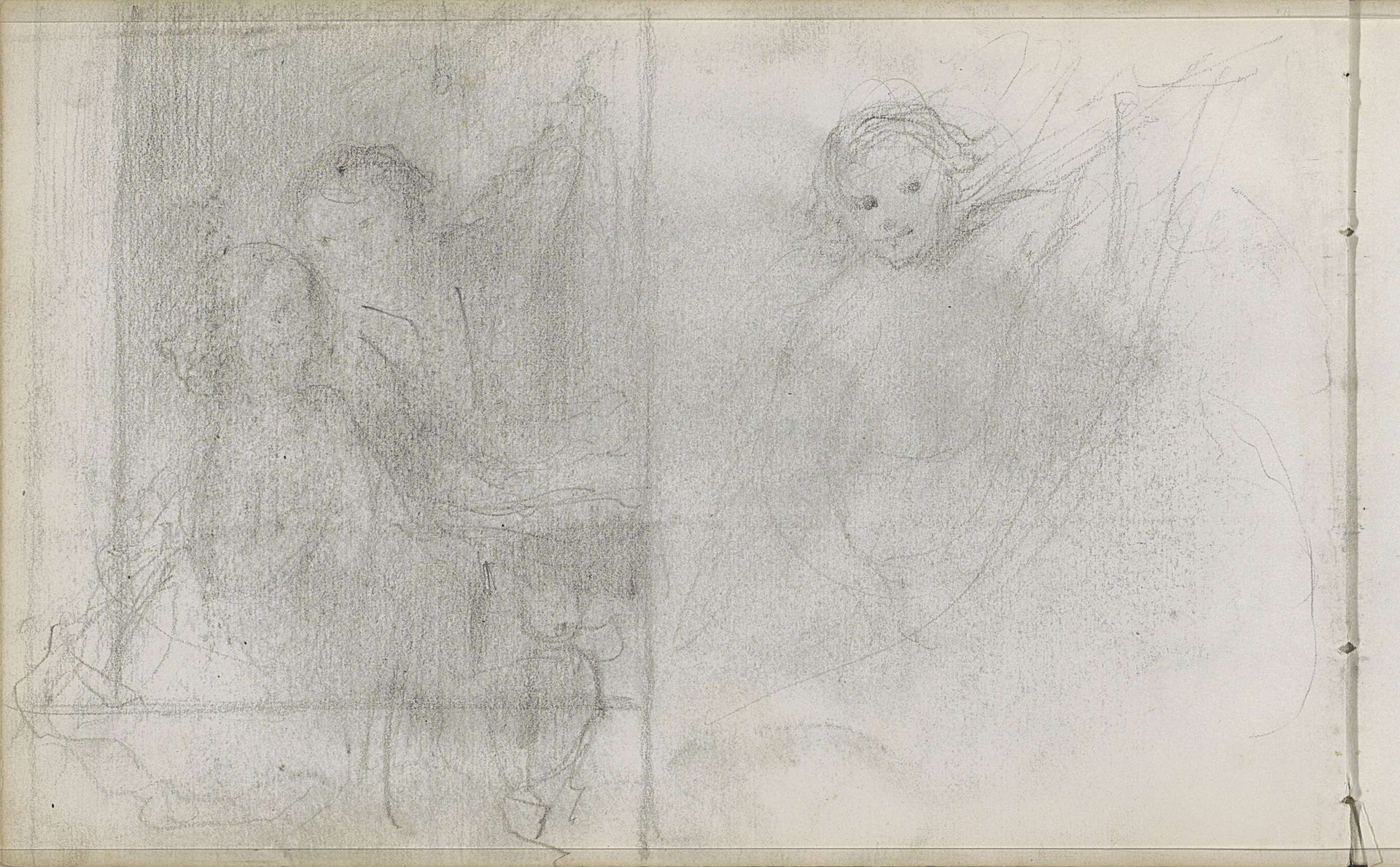 Studieblad met meisjes by Bastiaan de Poorter