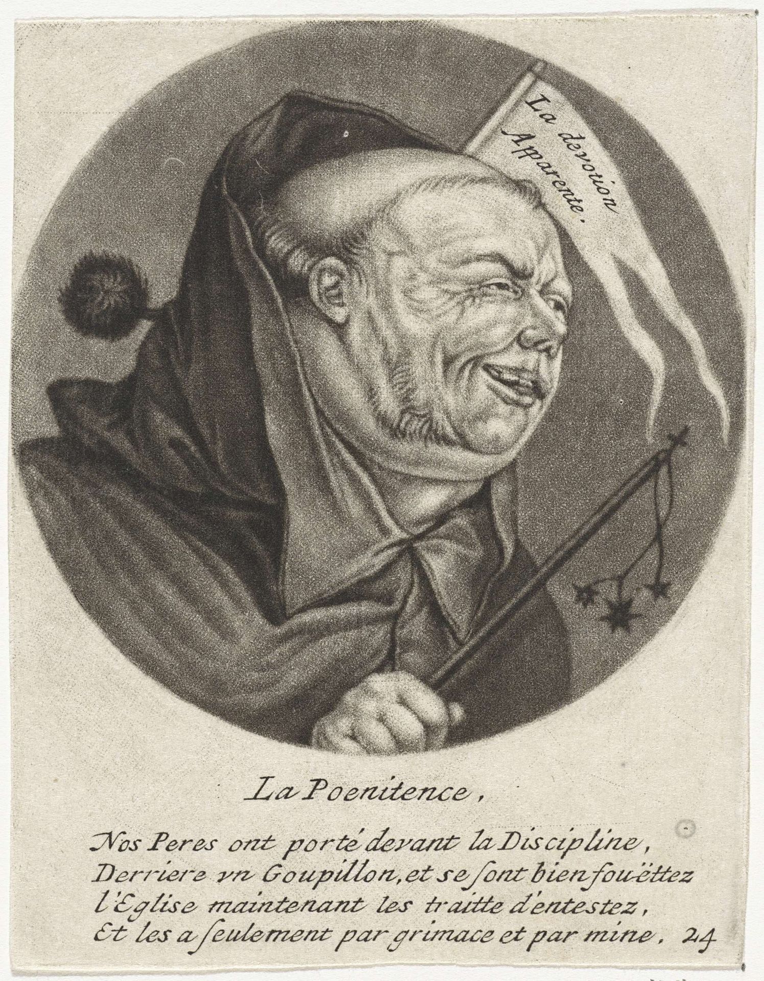 Monnik met een zweep by Jacob Gole