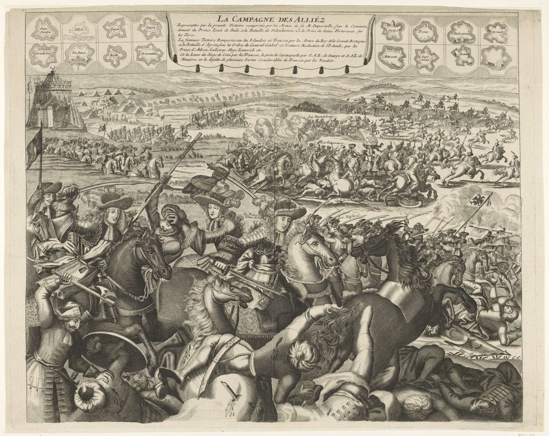 Overwinningen van de Geallieerden (bovenste helft), 1691 by Daniel de Lafeuille