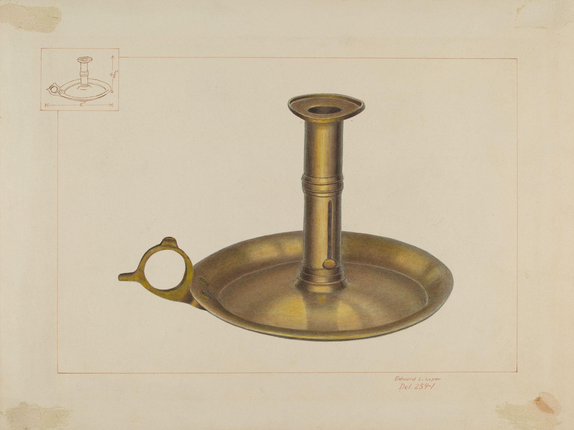 Brass Candlestick by Edward L. Loper