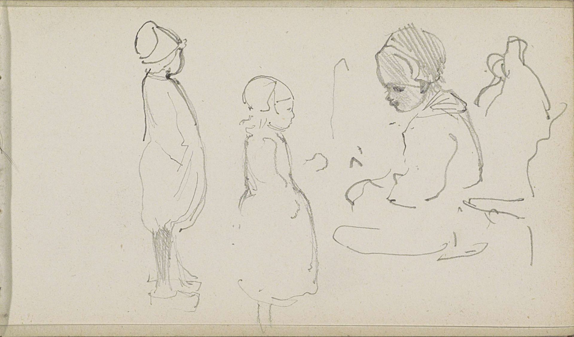 Meisjes in Marker klederdracht by George Clausen