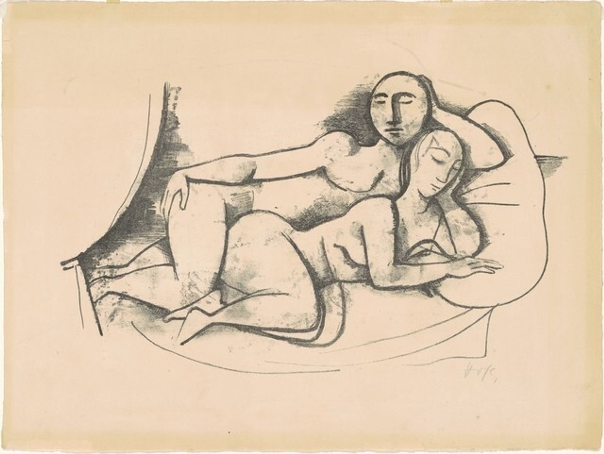 Sleeping Couple II [Schlafende II] by Karl Hofer