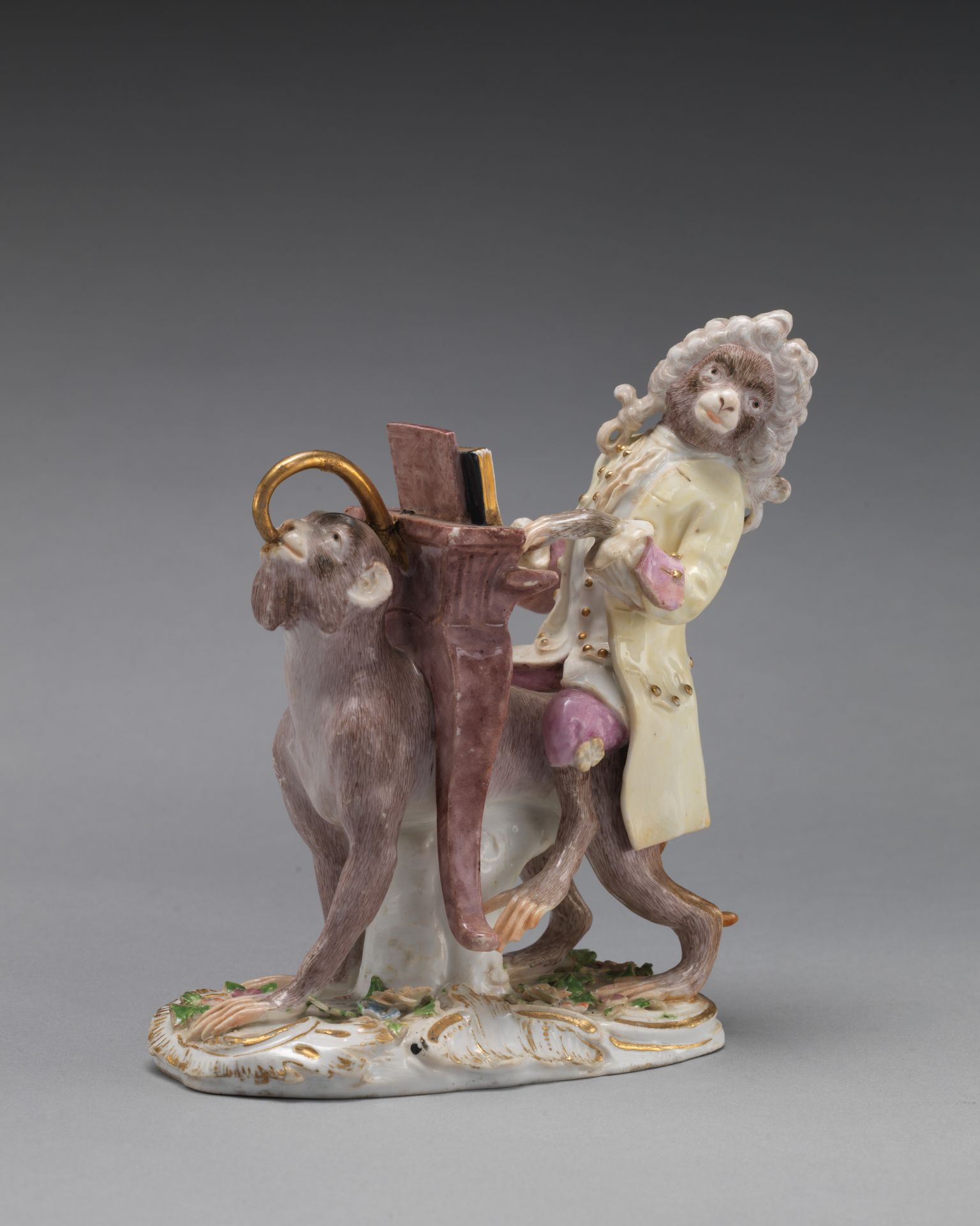 Monkey as organ player by Chelsea Porcelain Manufactory