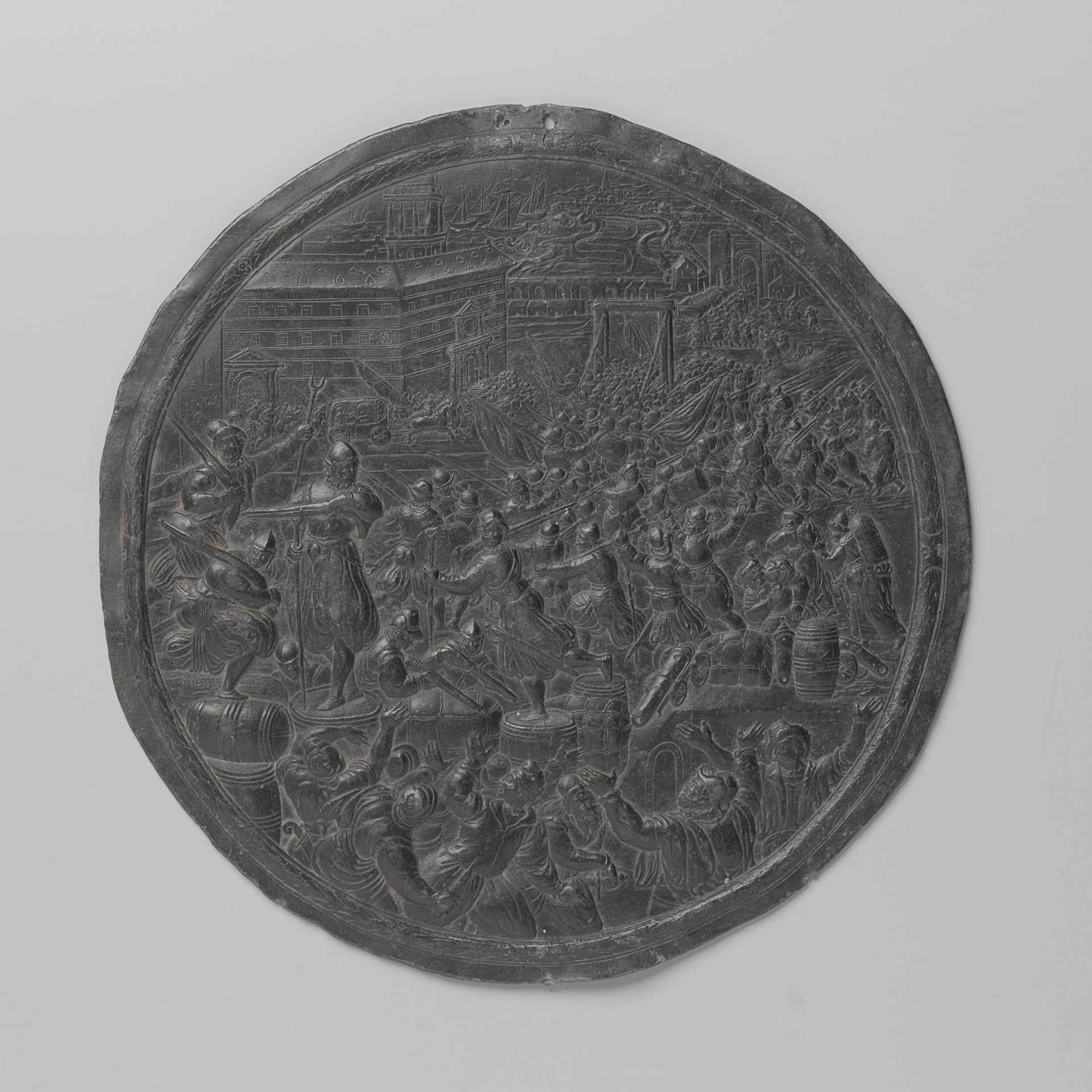 De Duitsers verschansen zich bij het naderen van de vloot van de Prins van Oranje by Anonymous