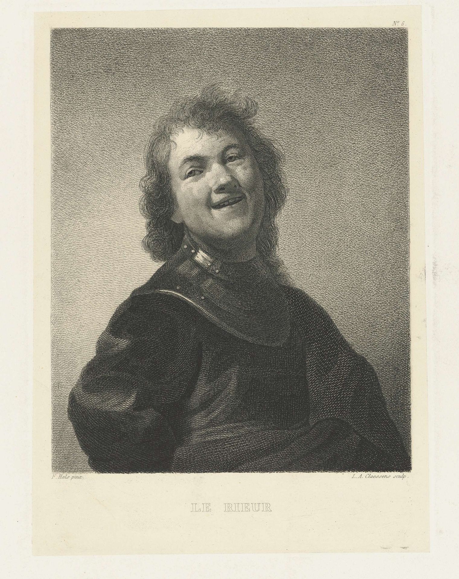 Lachende man by Lambertus Antonius Claessens