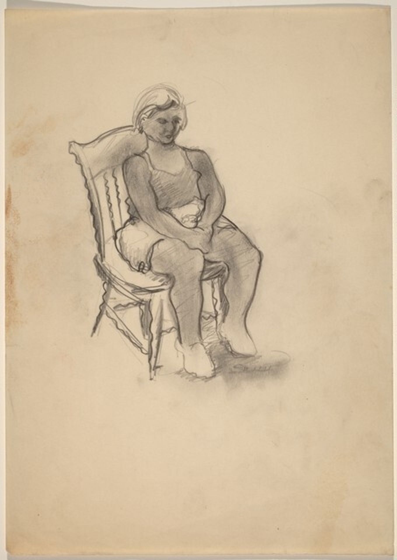Woman Seated in a Chair, Hands Clasped in Lap by Mark Rothko