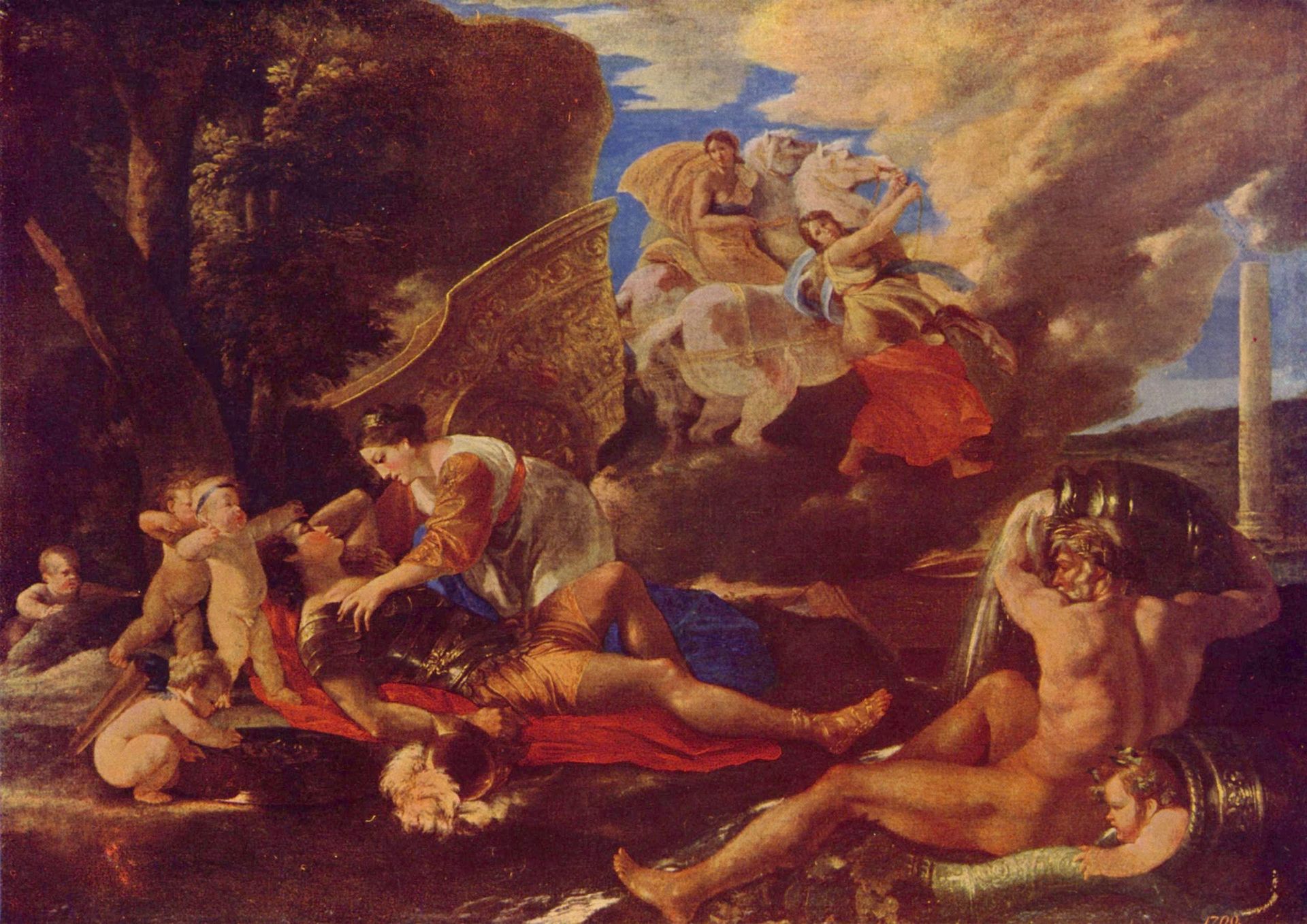 Rinaldo and Armida by Nicolas Poussin
