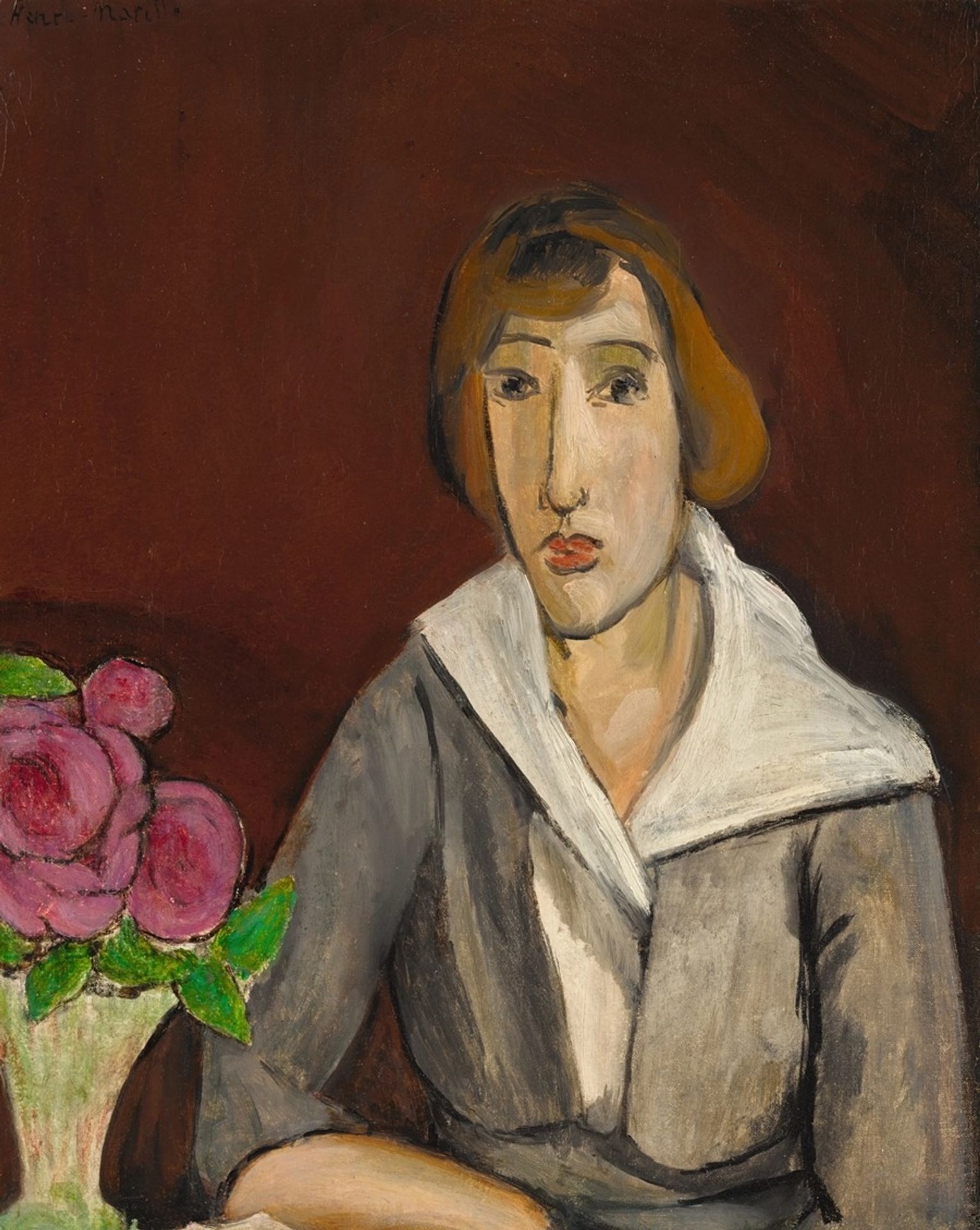 Femme aux roses by Henri Matisse