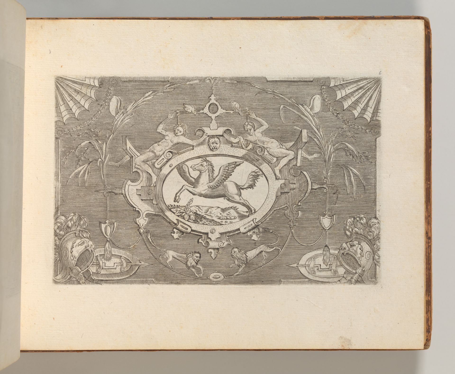 Targhe ed altri ornati di varie e capricciose invenzioni (Cartouches and other ornaments of various and capricious invention, page 6) by Jacob Floris
