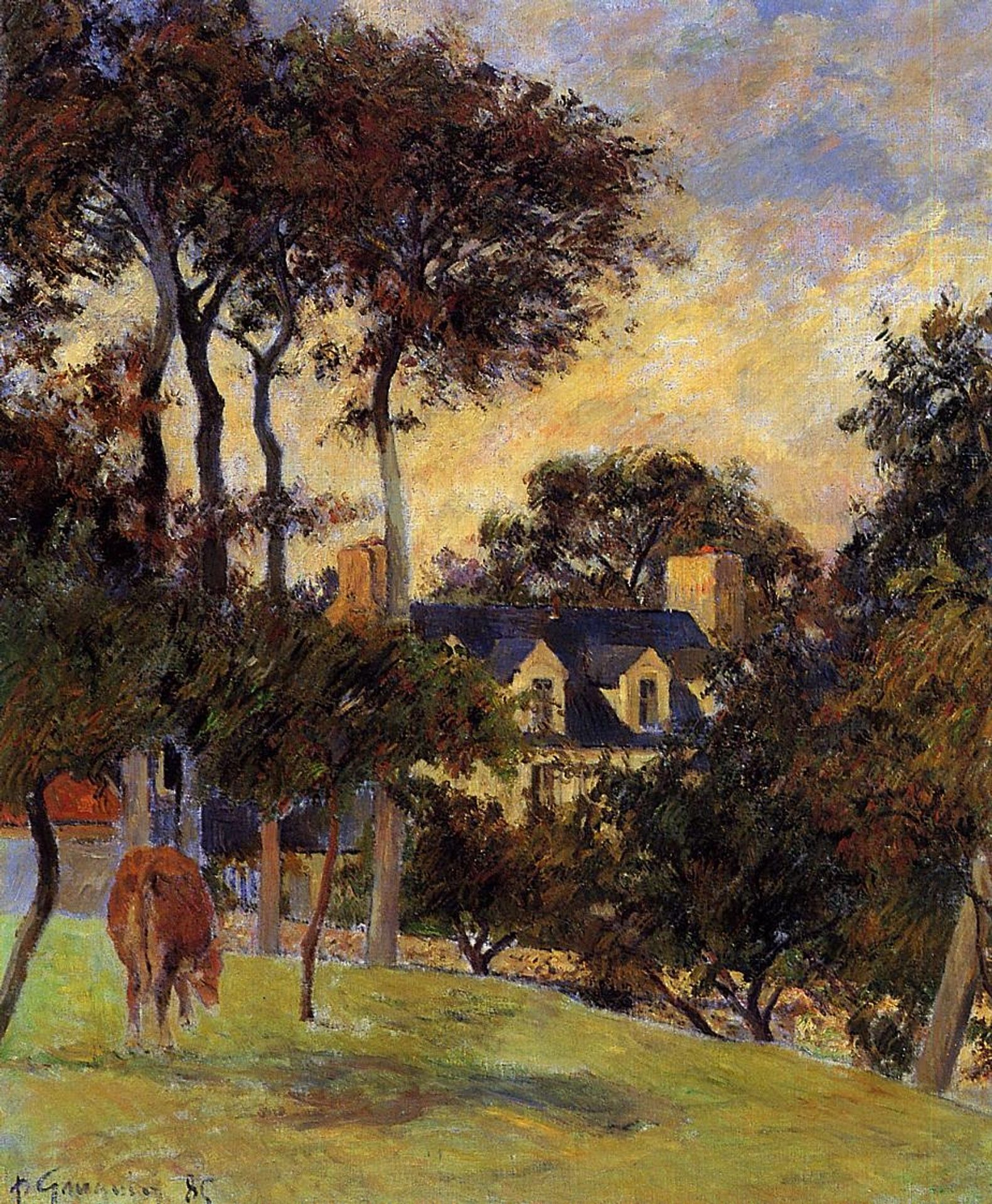 White house by Paul Gauguin