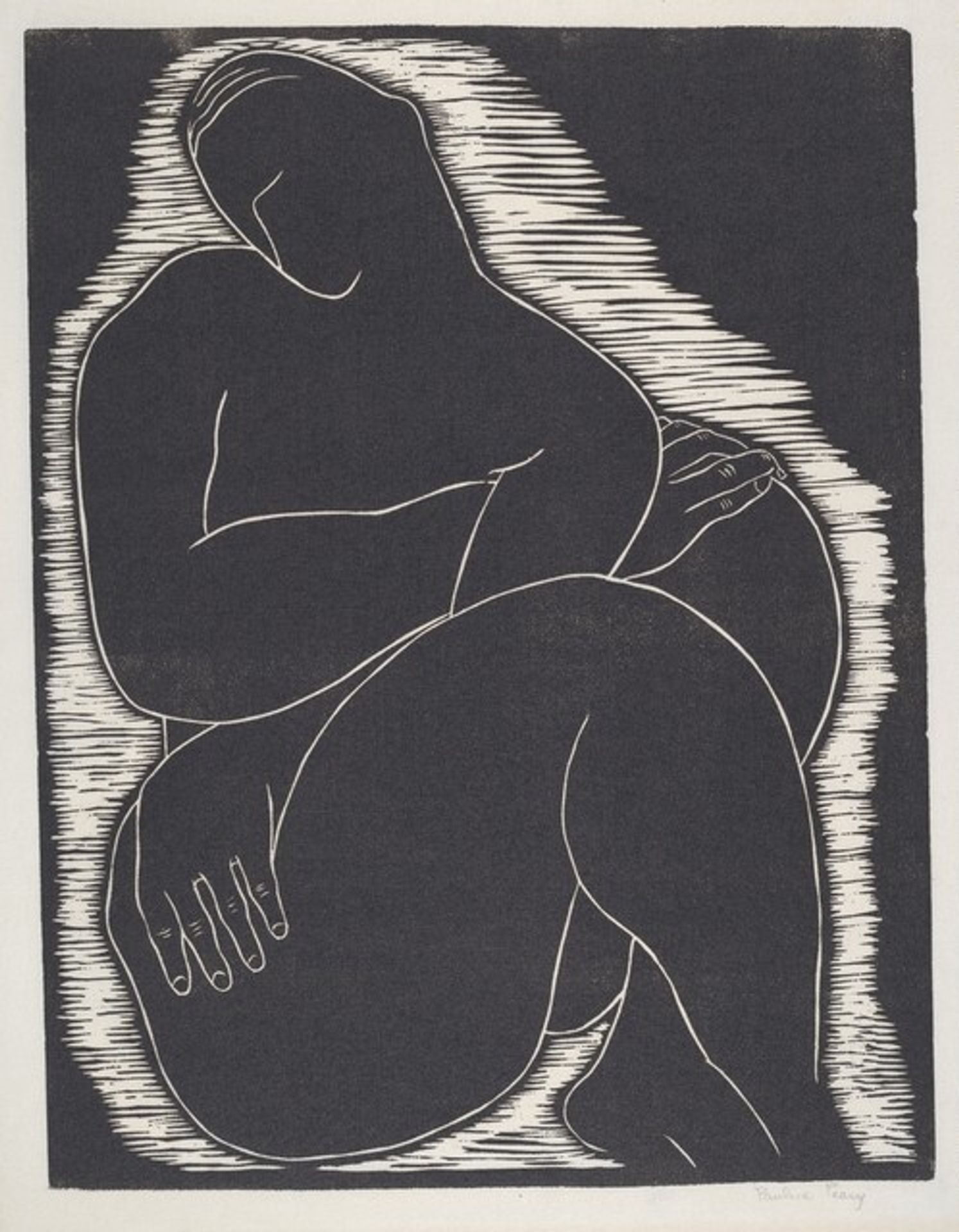 Untitled (Female Nude) by Pauline White Peavy