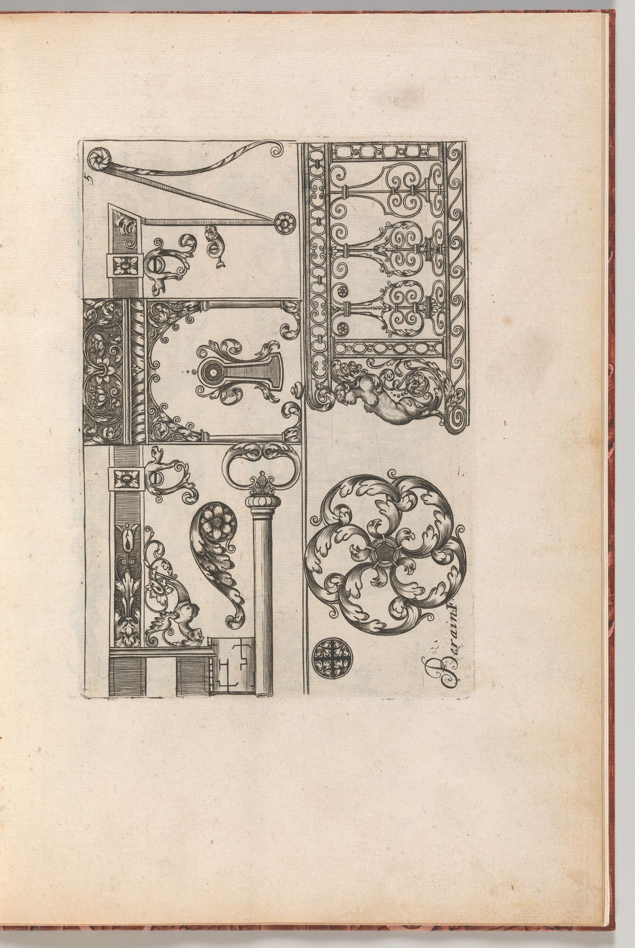 Diverses Pieces de Serruriers, page 6 (recto) by Jean Berain