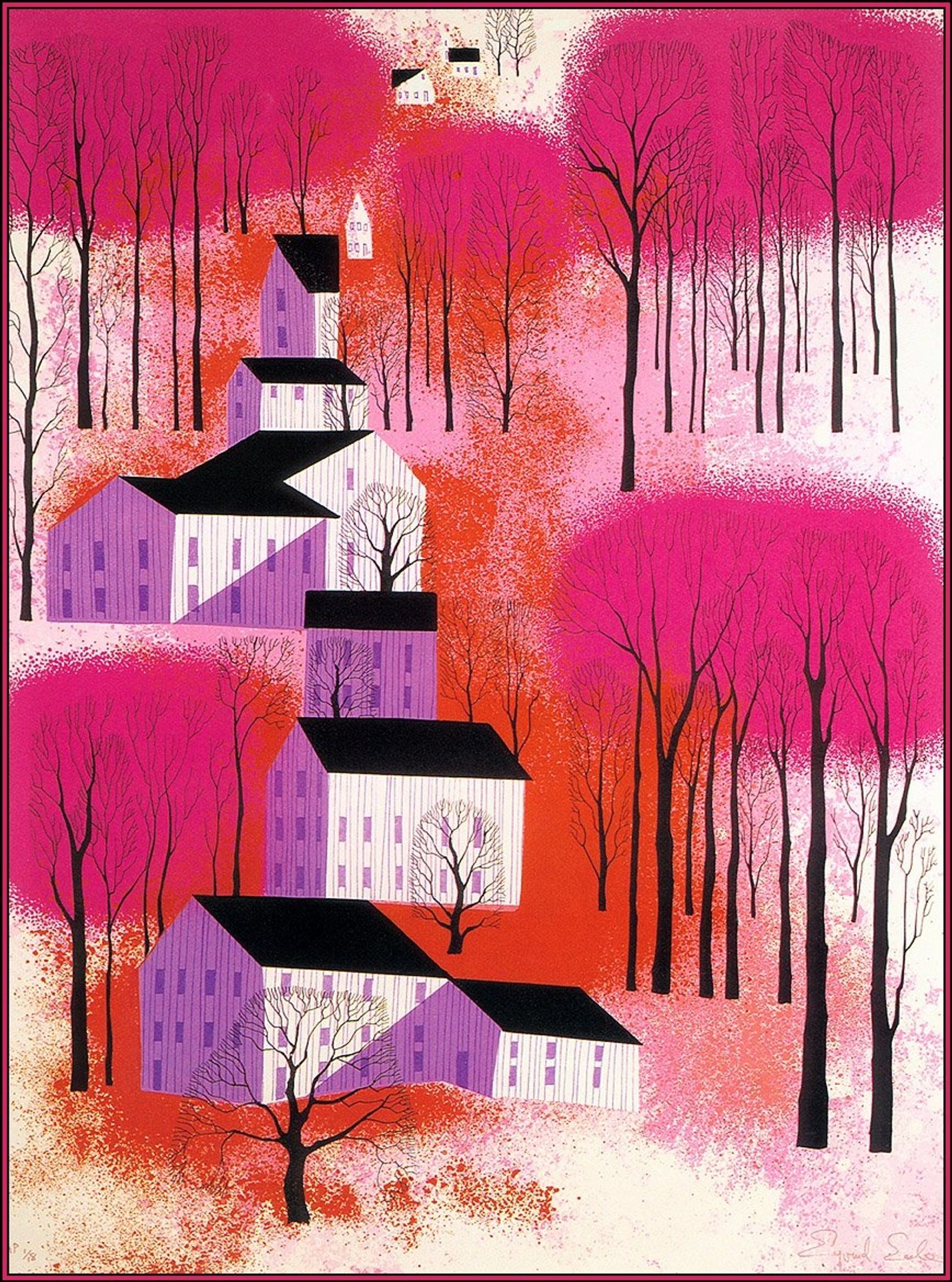 Autumn Sunset by Eyvind Earle