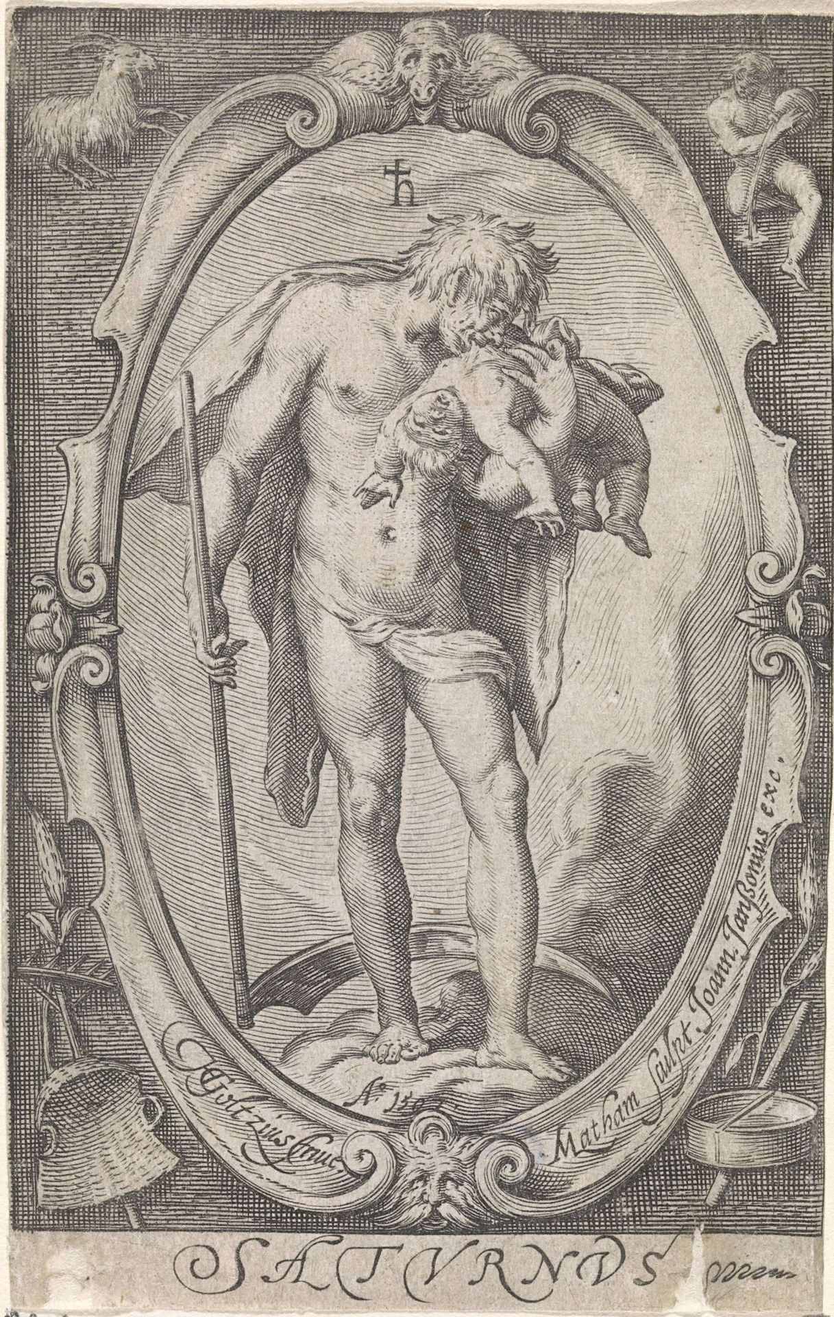 Saturnus by Jacob Matham