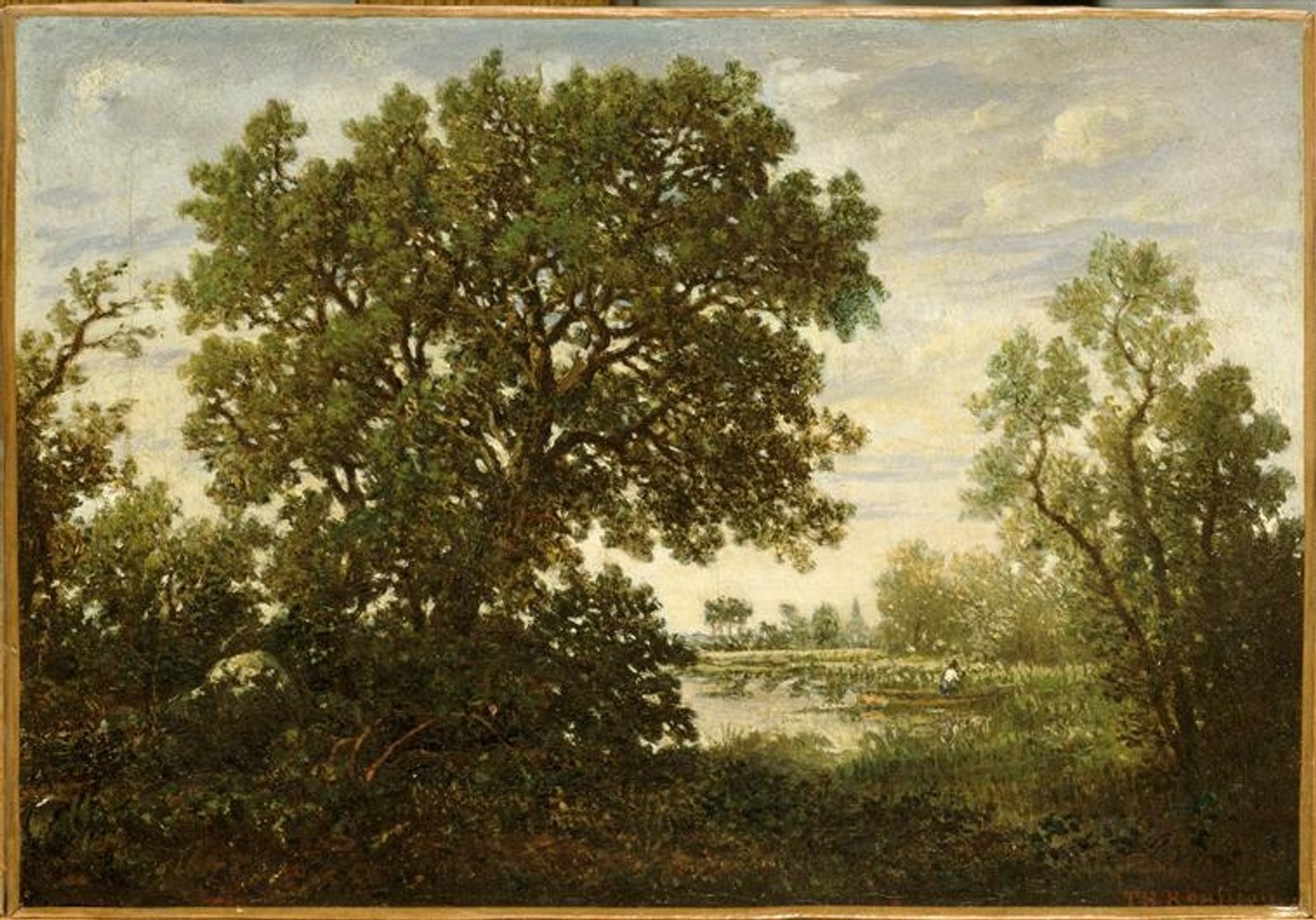 The pond by Theodore Rousseau