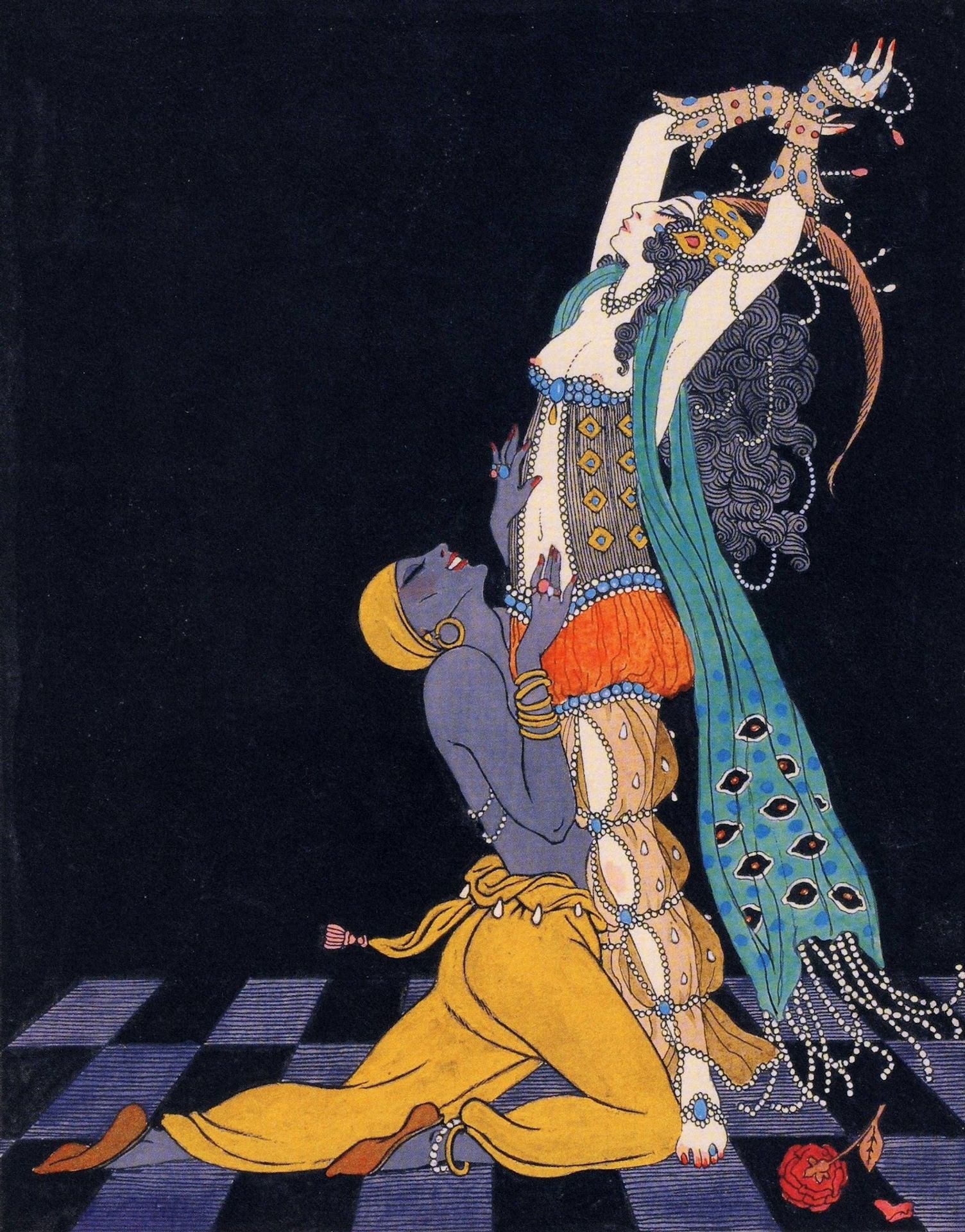 Drawings of dances of Vaslav Nijinsky by George Barbier