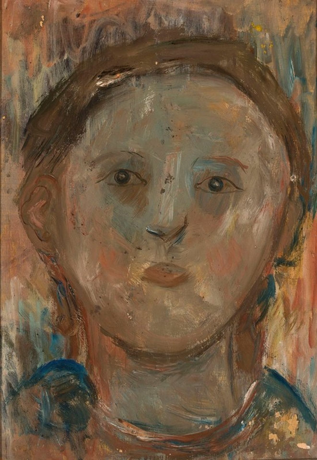 Little girl’s head by Tadeusz Makowski