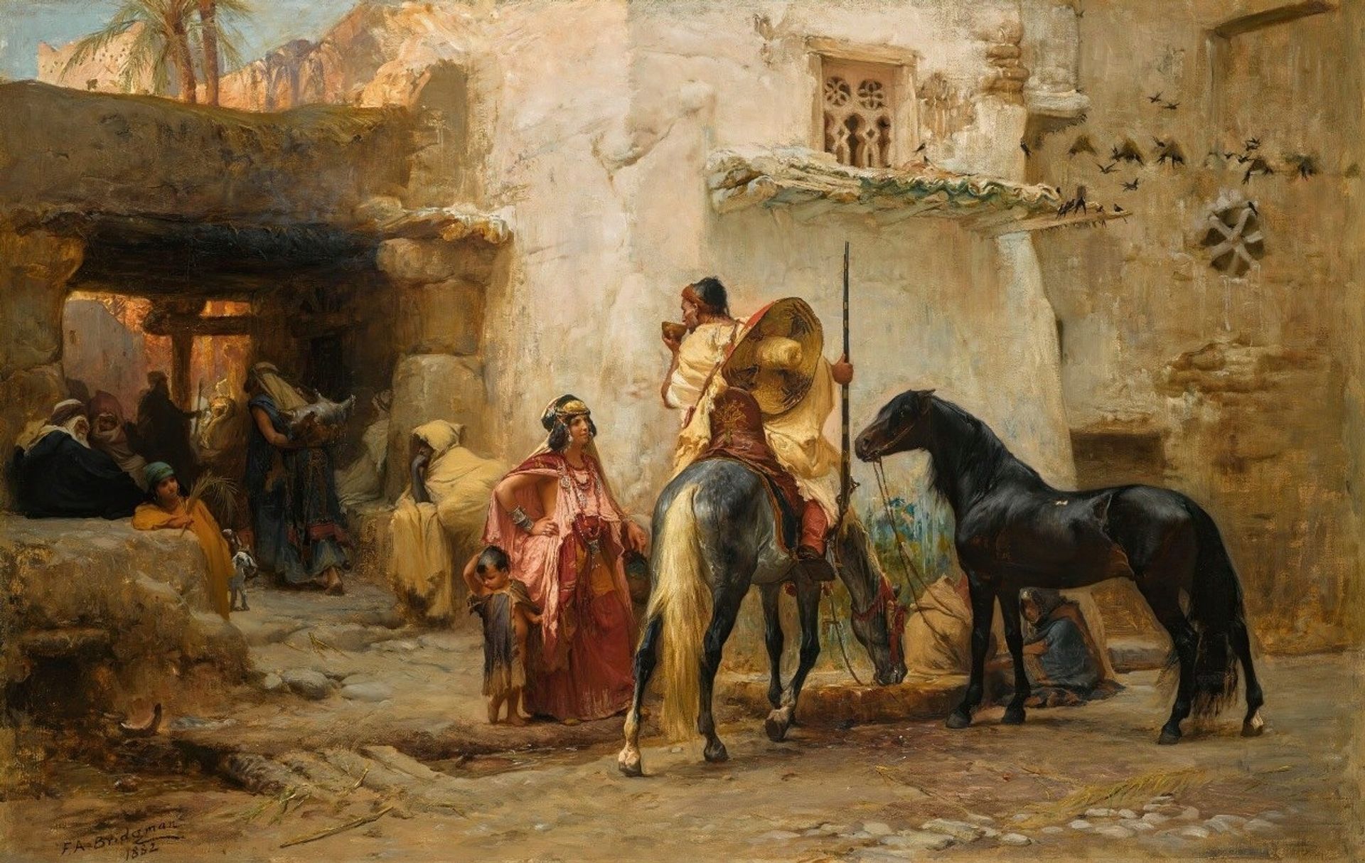 Street in Algeria by Frederick Arthur Bridgman