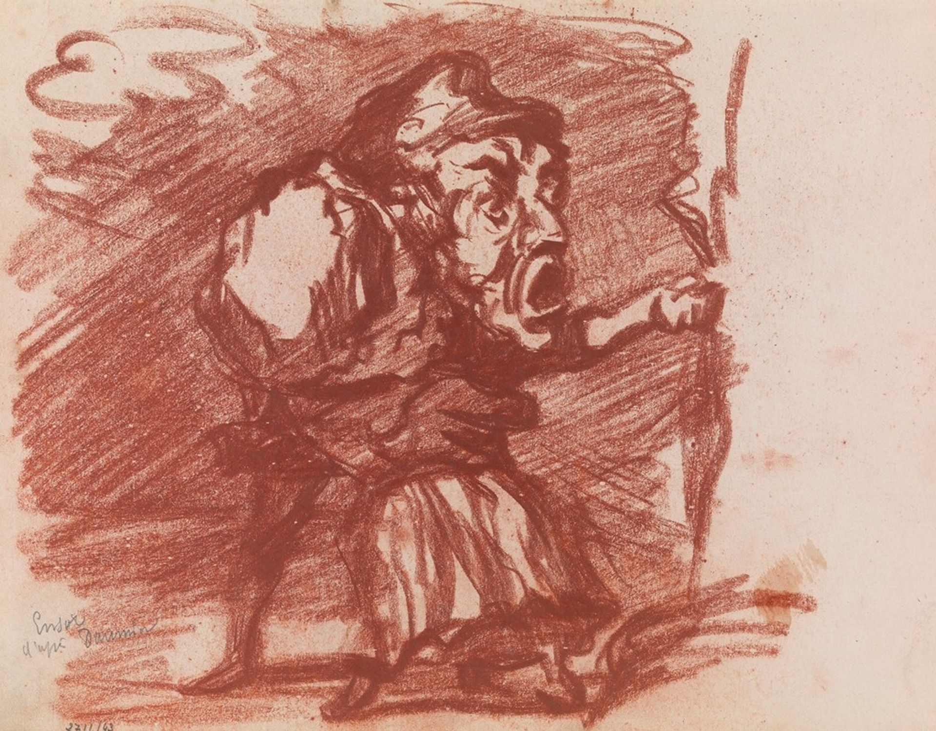 Copy after Honoré Daumier by James Ensor