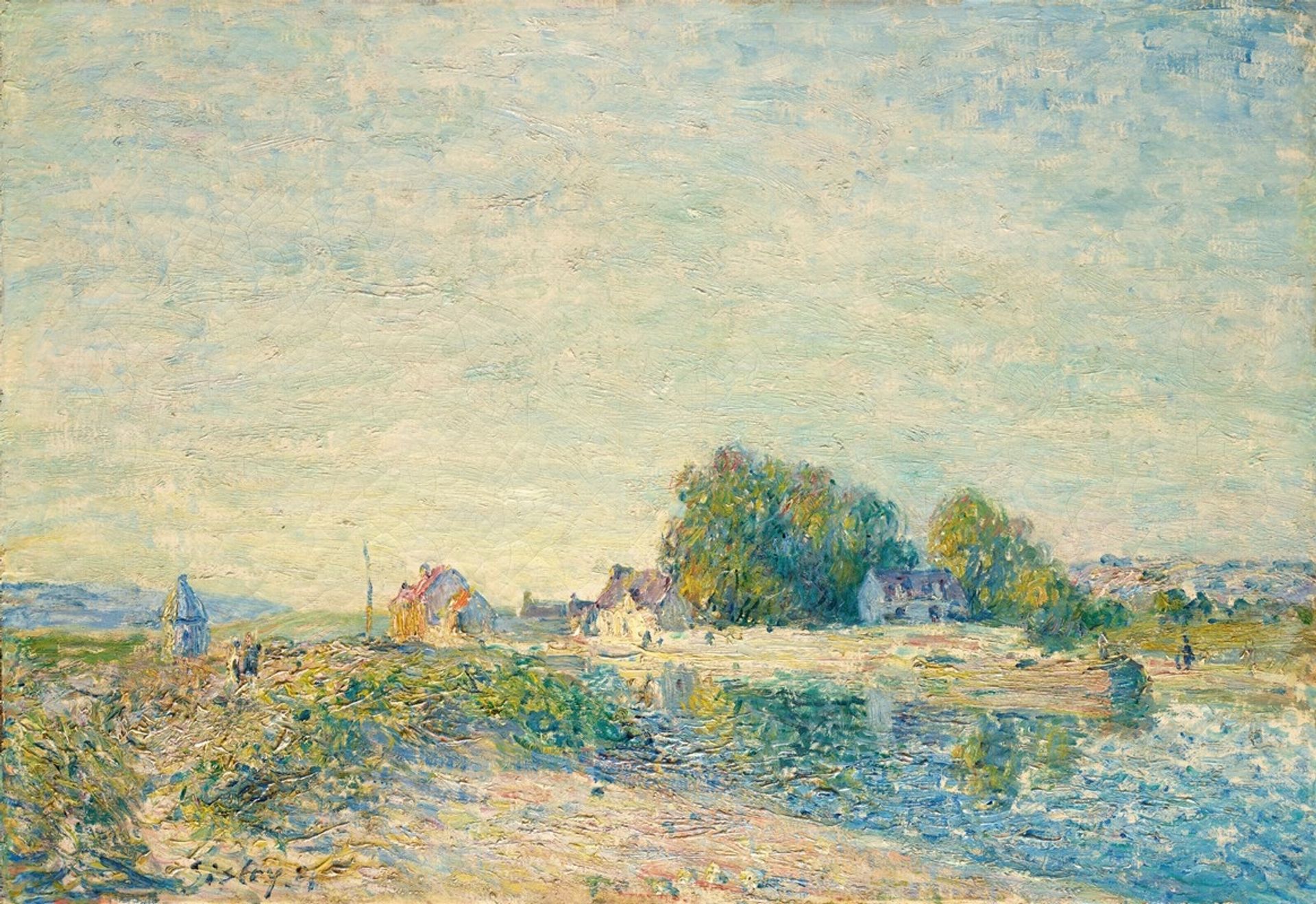 Le Barrage du canal du Loing à Saint-Mammès by Alfred Sisley