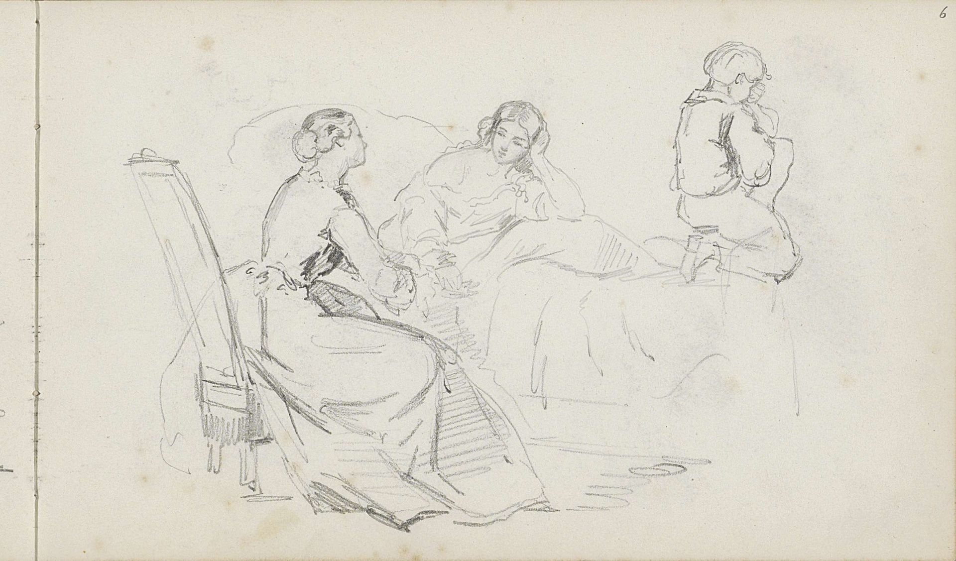 Vrouw op ziekenbezoek by Charles Rochussen
