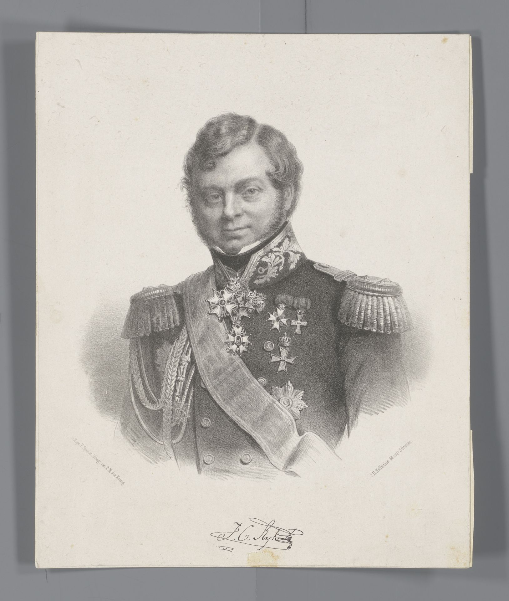 Portret van Julius Constantijn Rijk by Johan Hendrik Hoffmeister