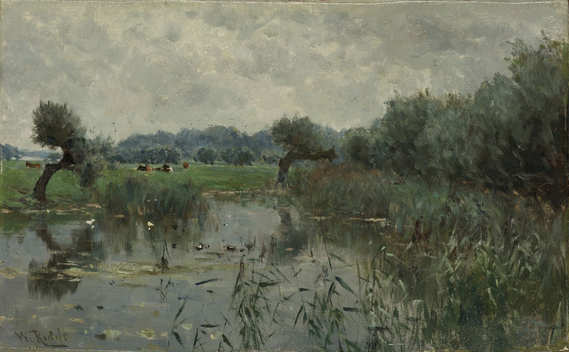 Water Meadows on the River IJssel by Willem Roelofs