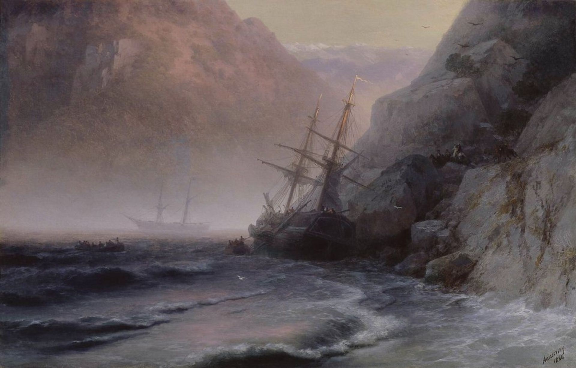 Smugglers by Ivan Konstantinovich Aivazovsky
