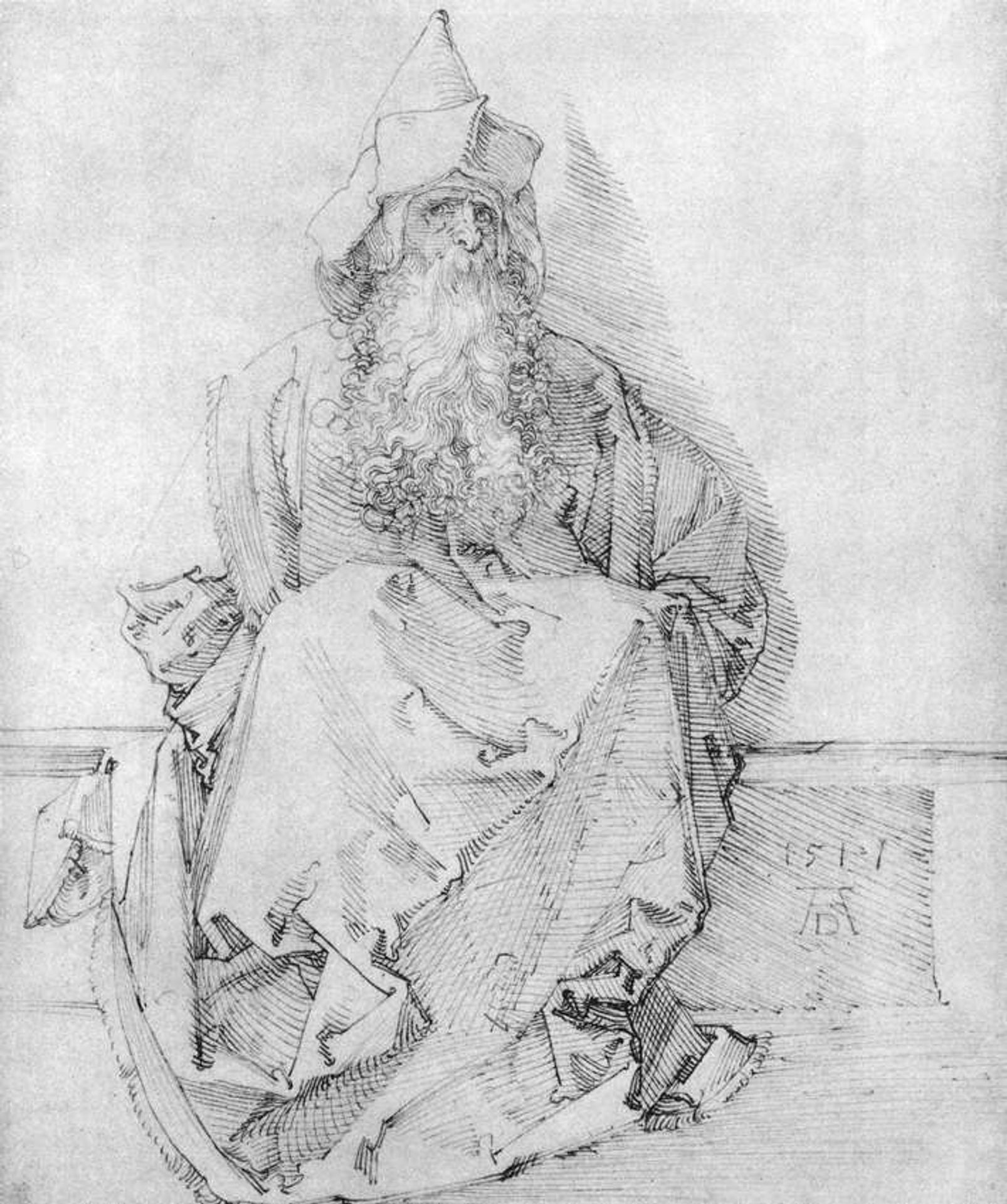 Seated Prophet by Albrecht Durer