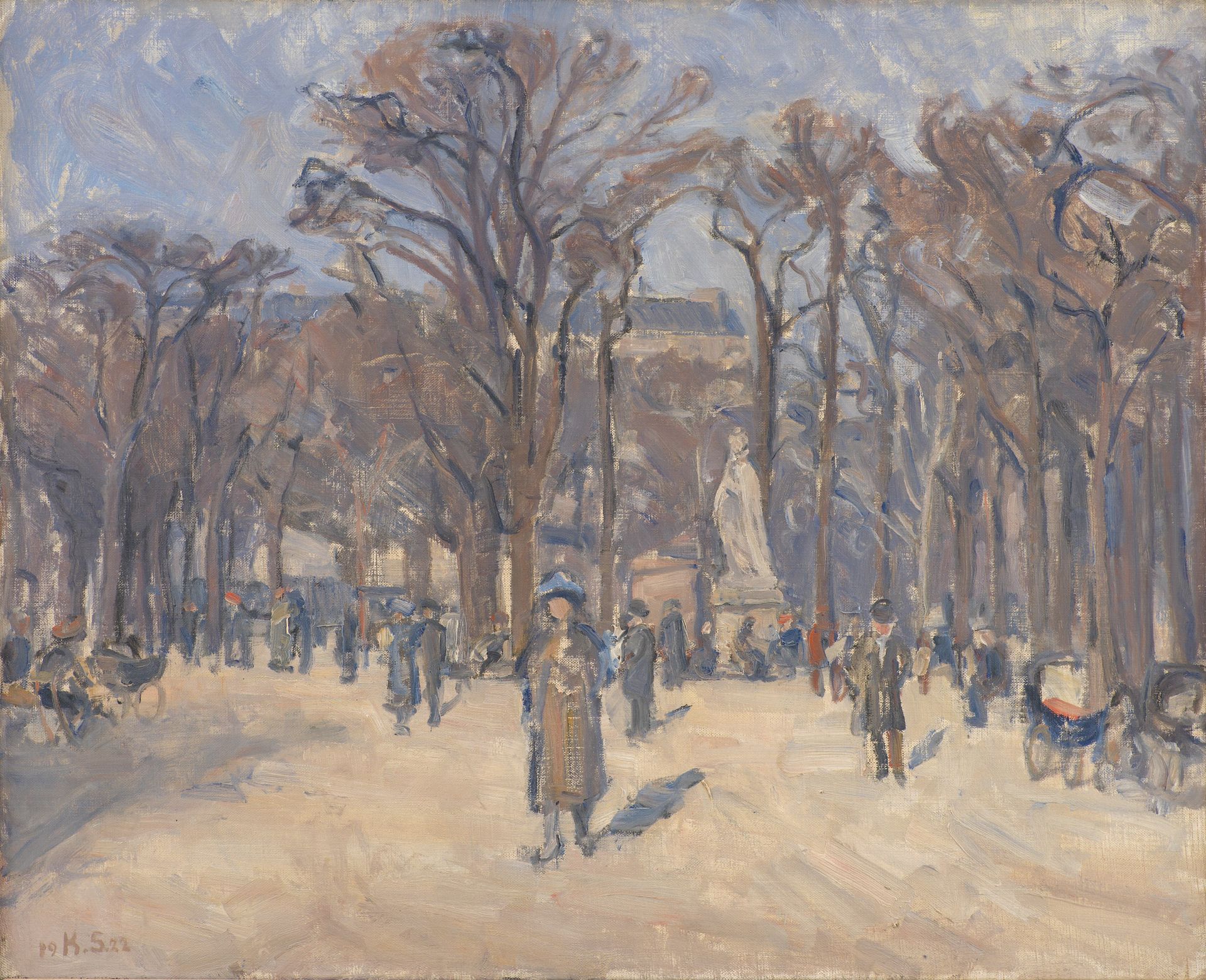 March Day in Le Jardin du Luxembourg, Paris by Karl Schou