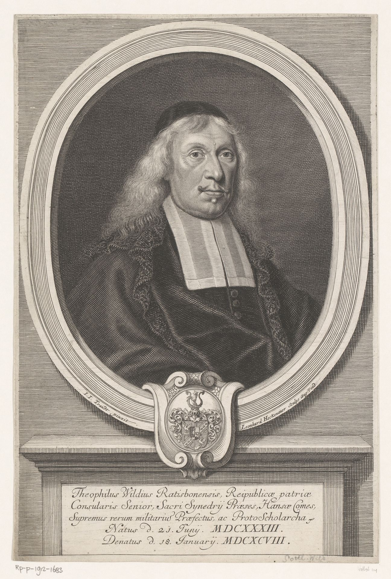 Portret van Theophil Wild by Leonhard Heckenauer